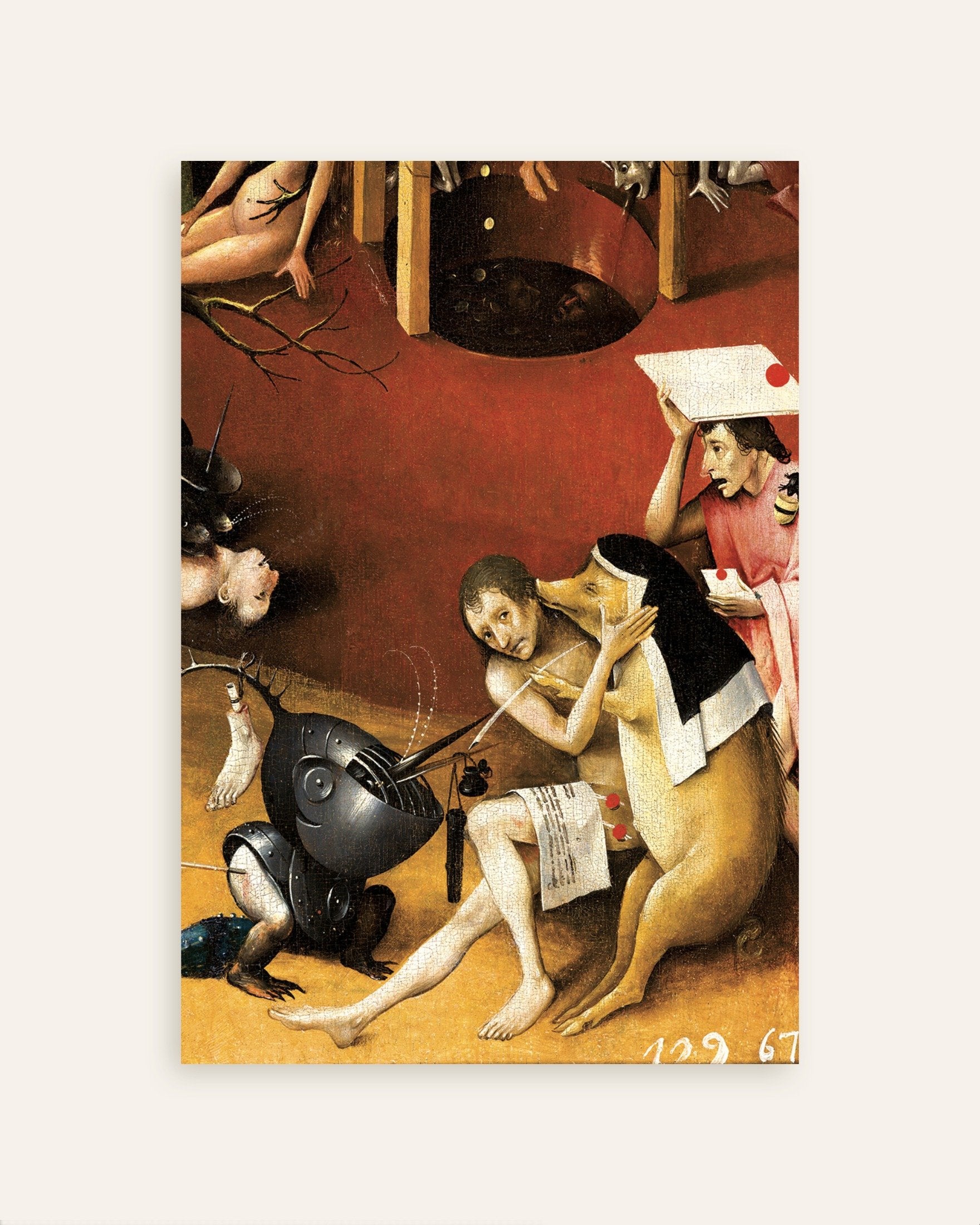 Poster of Detail from The Garden of Earthly Delights: the pig nun, thumbnail