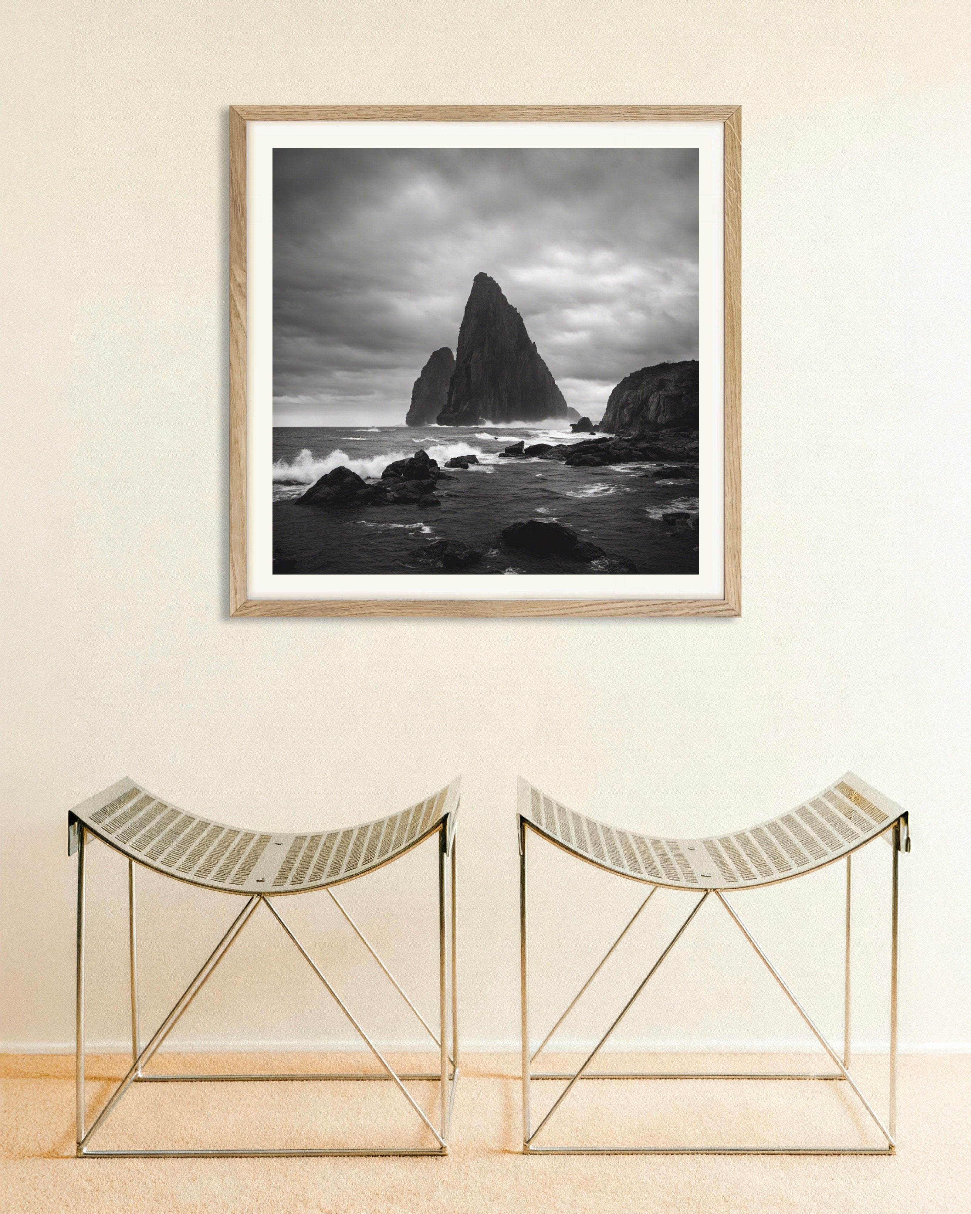 Poster of Dramatic nature - Poster, with natural wooden frame