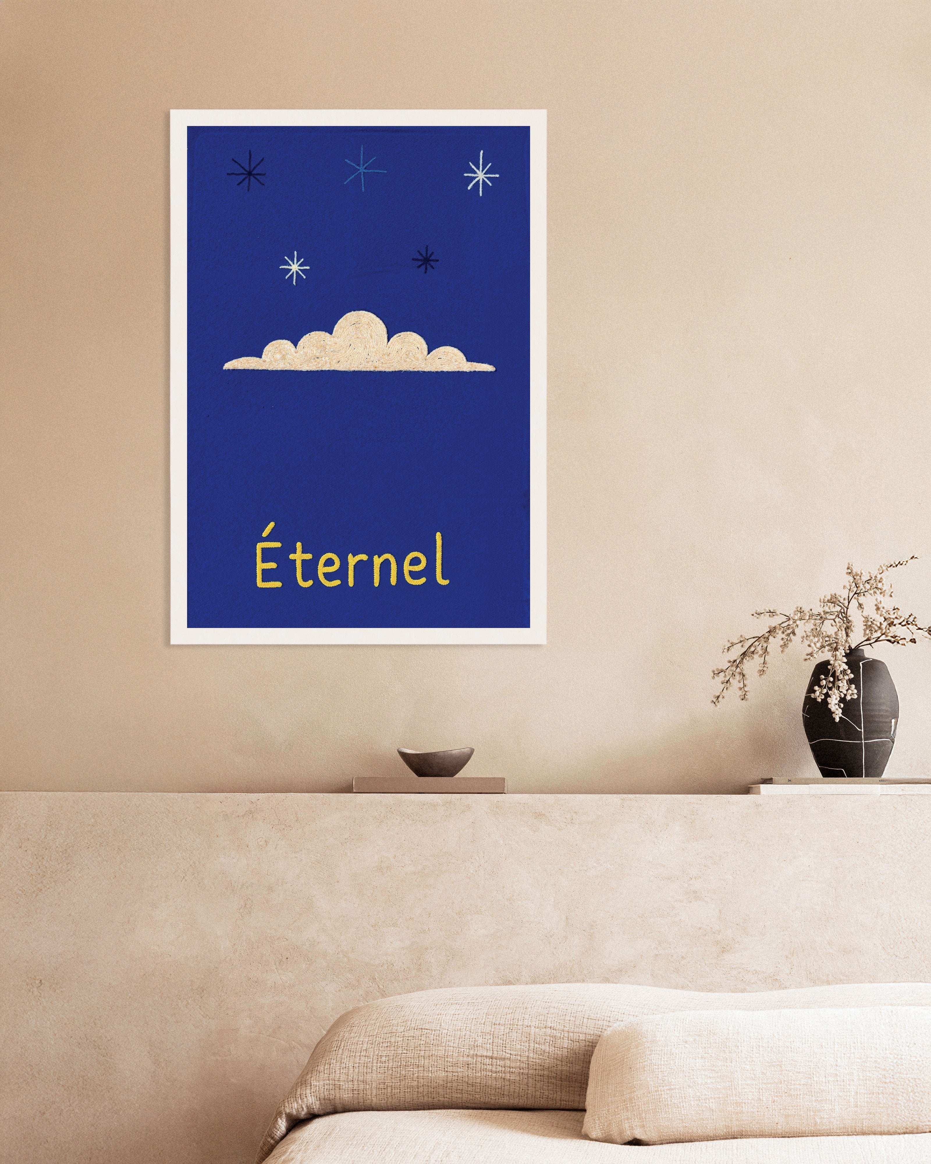 Poster of Éternel Night Sky - Typographic Art Print