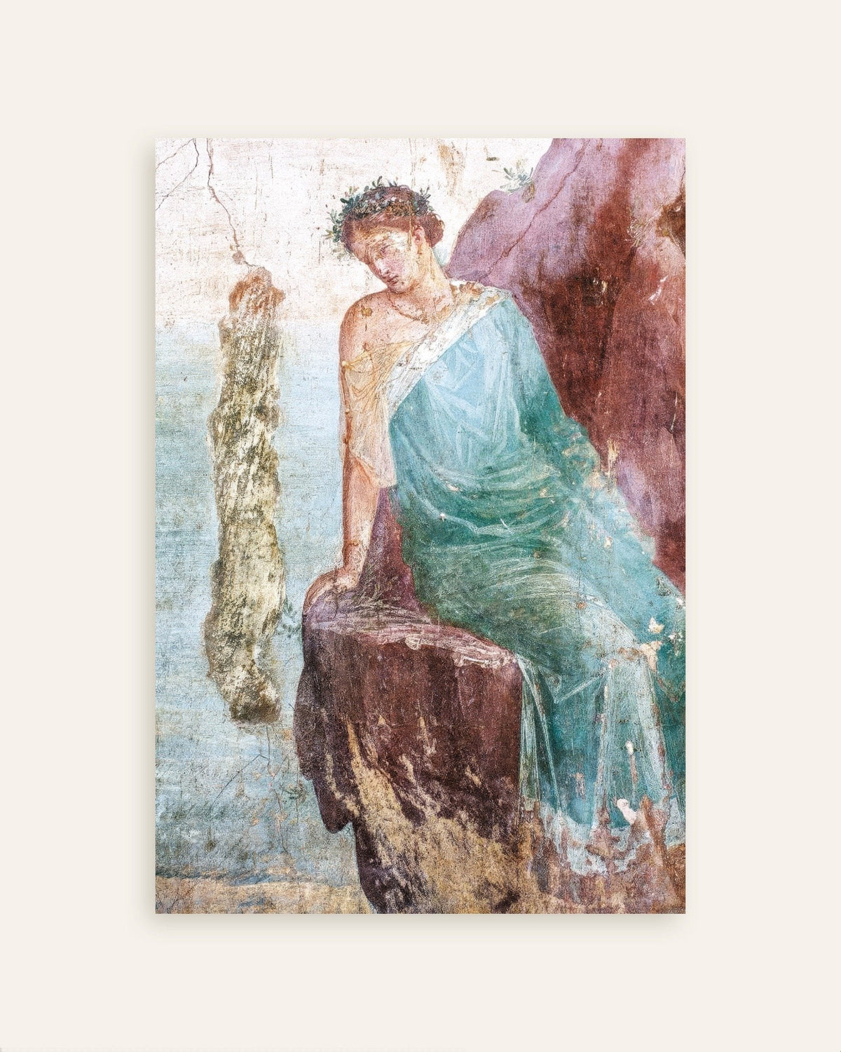 Affiche du détail de la fresque de la chute d'Icare, Pompéi