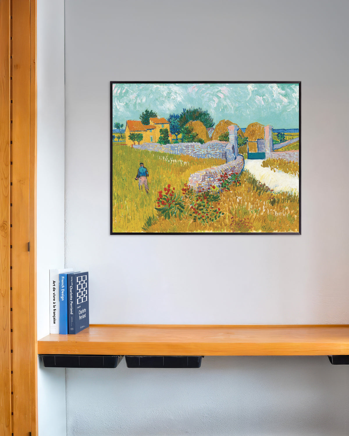 Poster de Ferme en Provence (1888) de Vincent van Gogh, avec un cadre métallique
