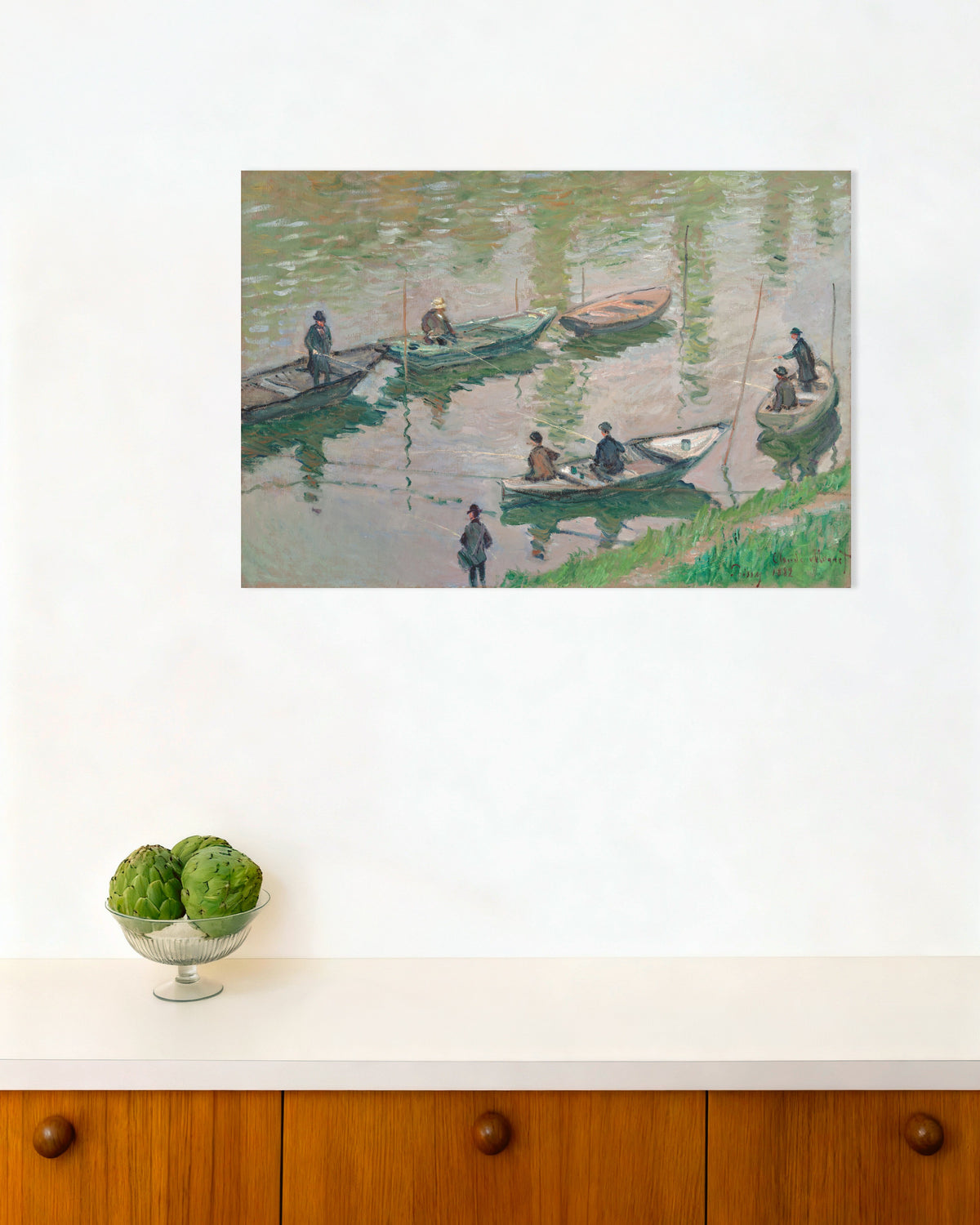 Affiche Pêcheurs sur la Seine à Poissy (1882) de Claude Monet