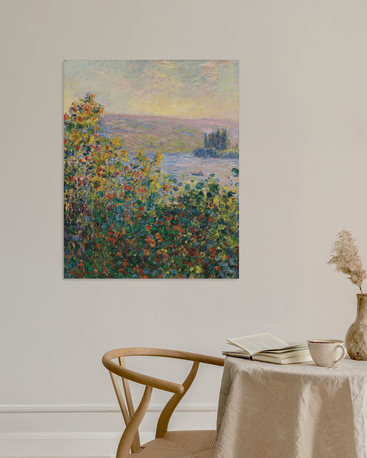 Poster Bloemperken in Vétheuil (1881) van Claude Monet
