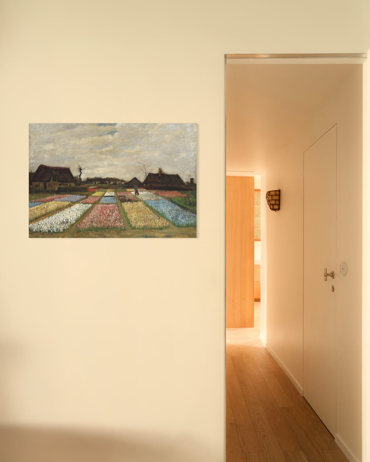 Poster van Bloembedden in Holland (ca. 1883) van Vincent van Gogh