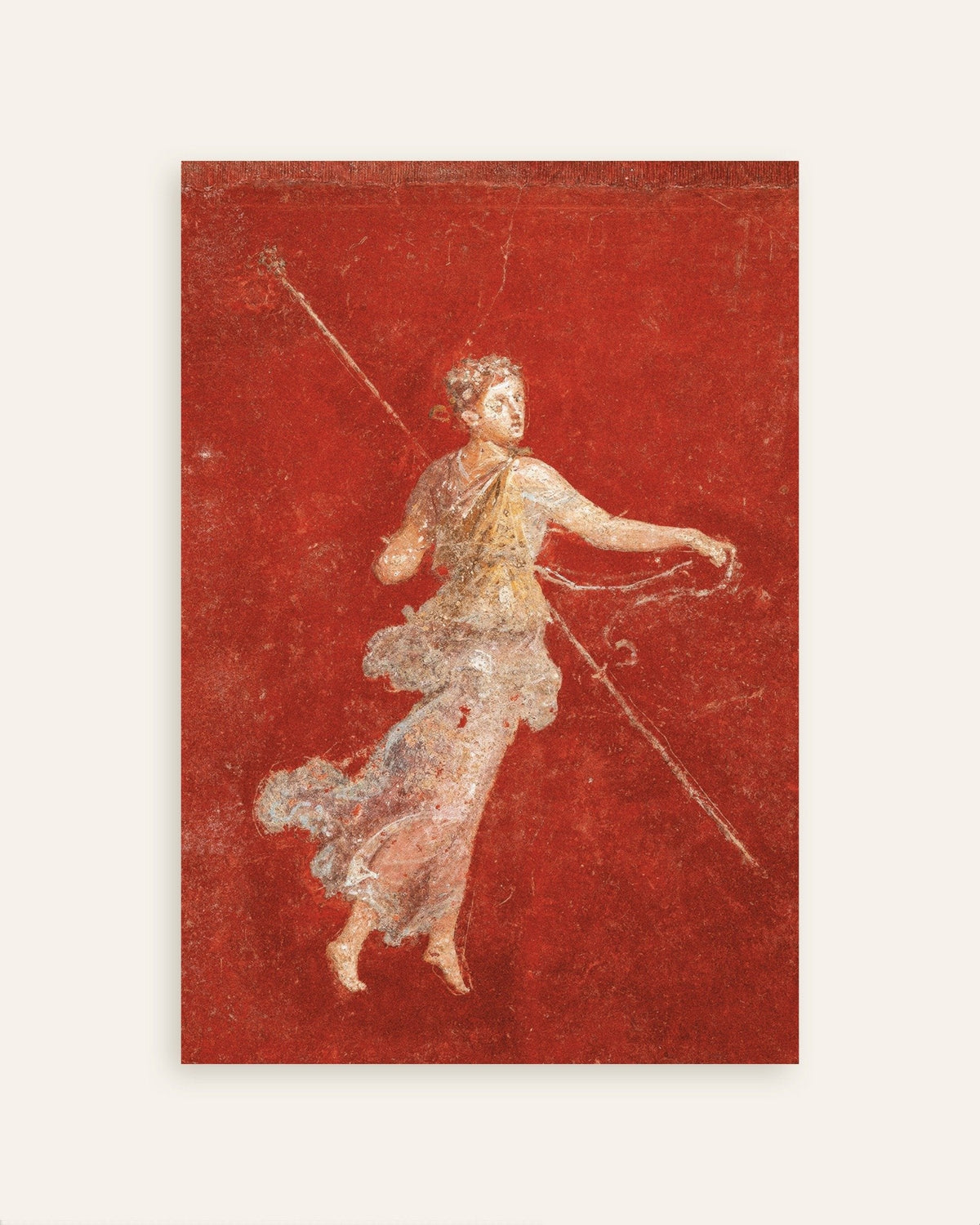 Affiche de la fresque de la ménade volante de Pompéi
