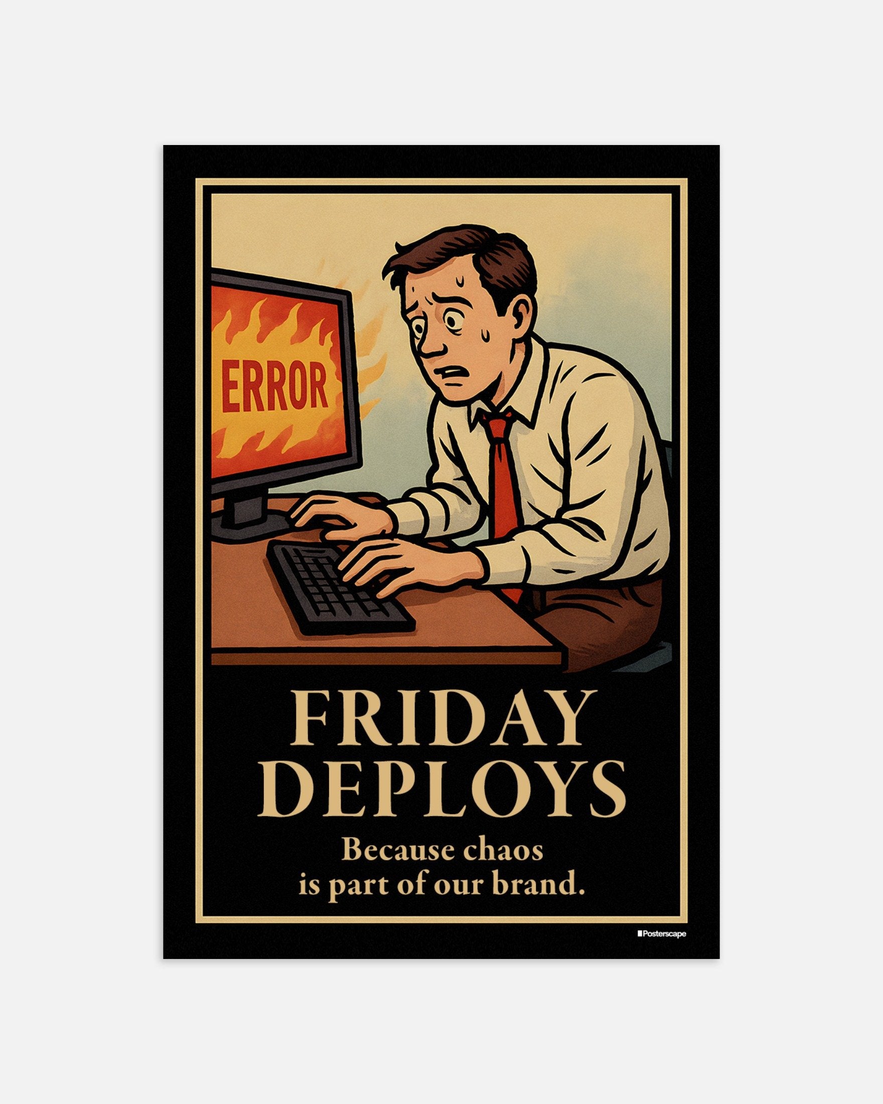 Poster of Friday Deploys - Demotivational Poster, thumbnail