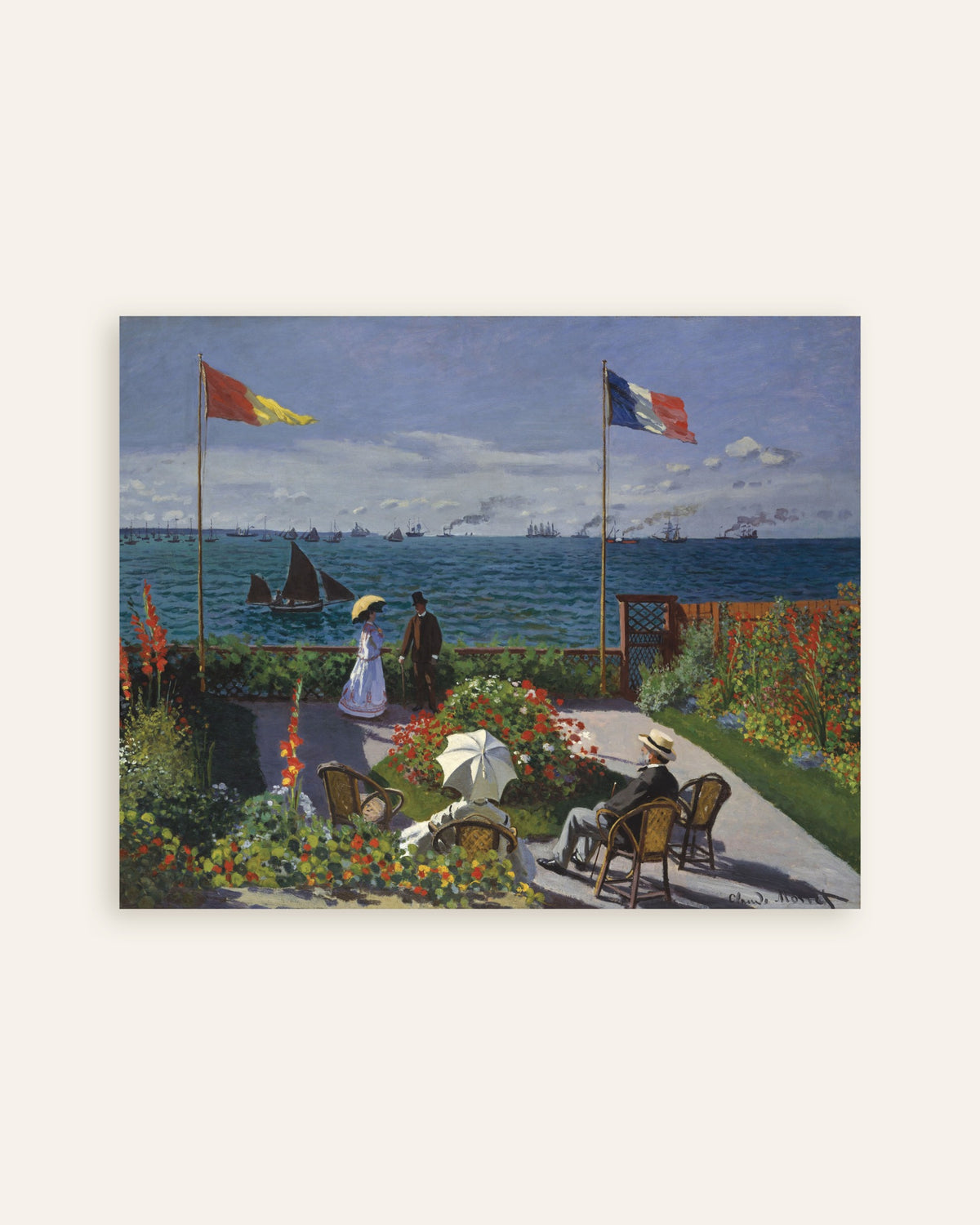 Affiche Jardin à Sainte-Adresse (1867) de Claude Monet, miniature
