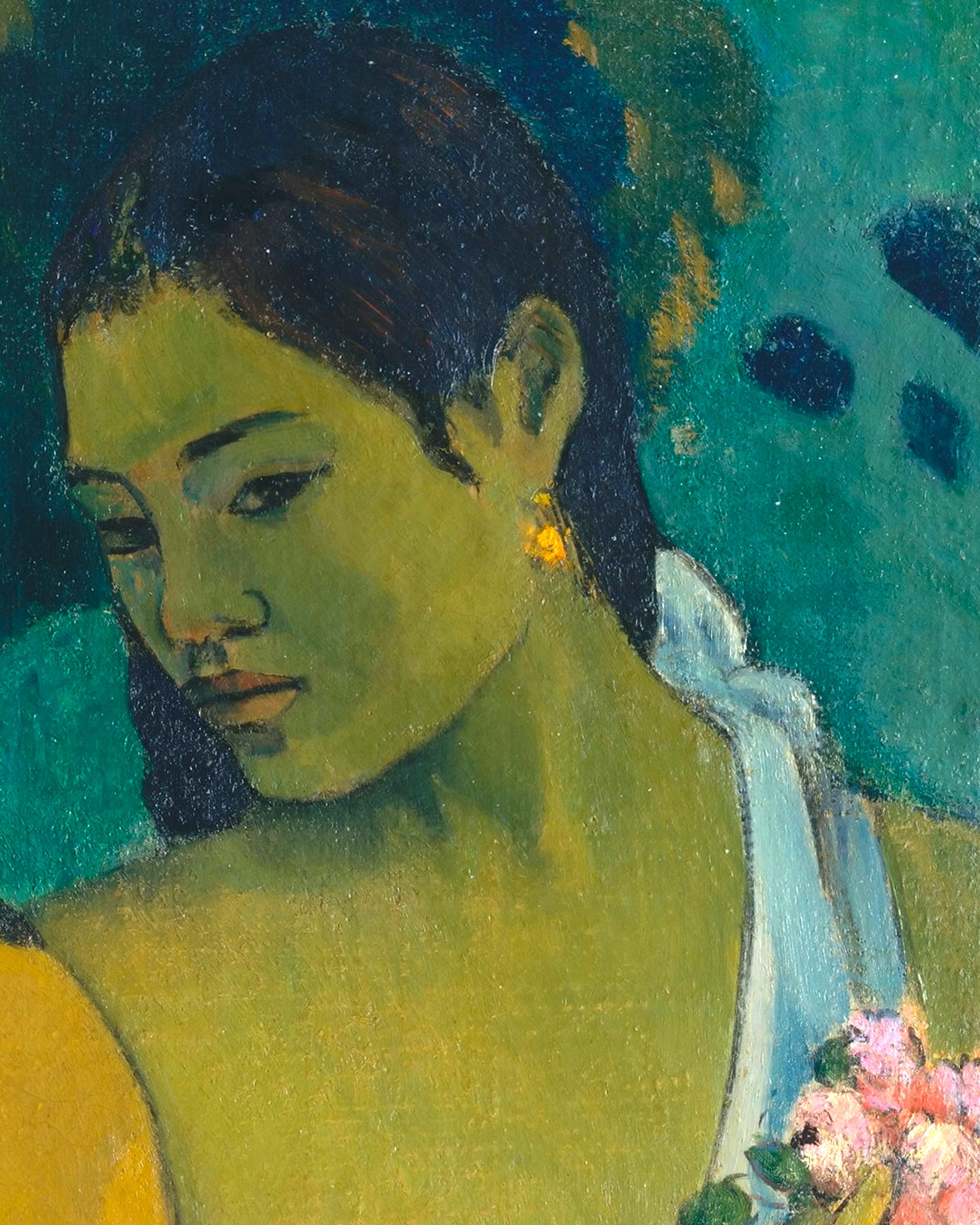 Paul Gauguin, Les Seins aux fleurs rouges - Affiche