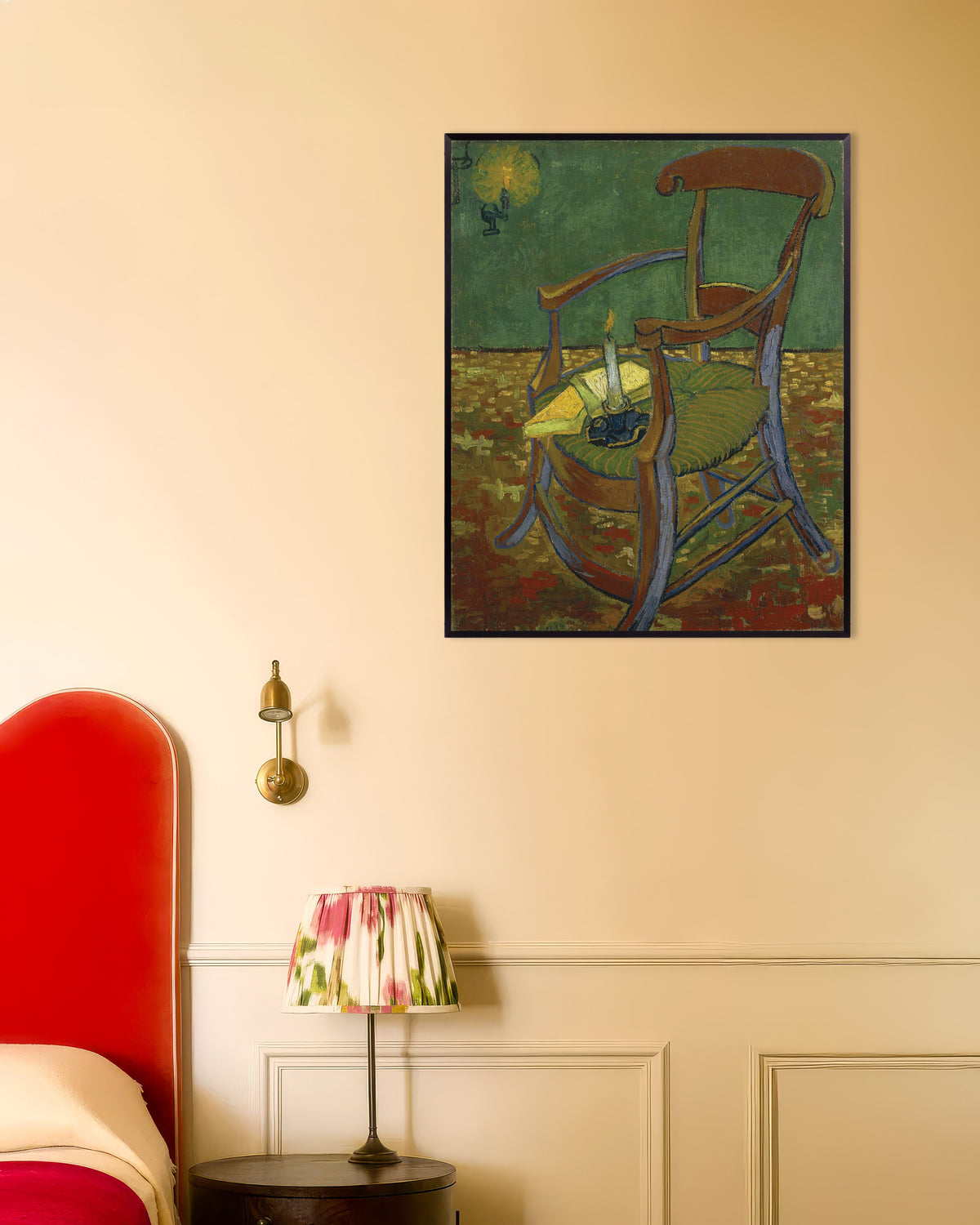 Poster van De stoel van Gauguin (1888) van Vincent van Gogh, met metalen lijst