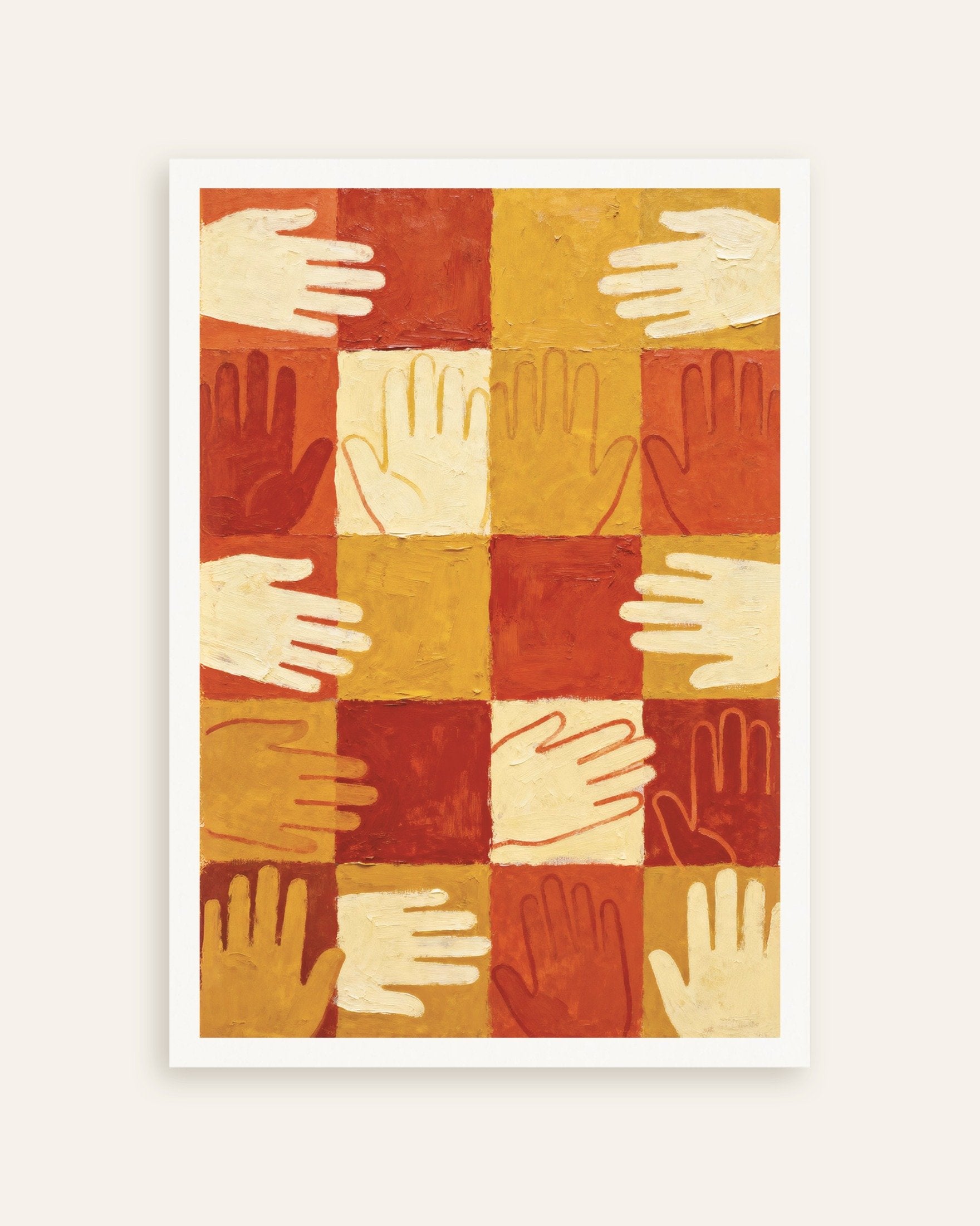 Poster of Hands poster - Fraternity and unity wall art, thumbnail