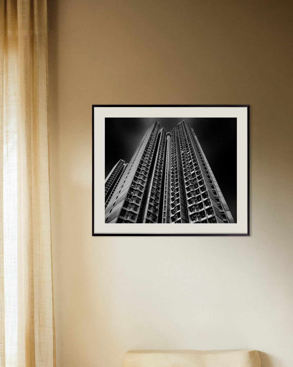 Poster ‘Hoogbouwcanyon’, met metalen lijst