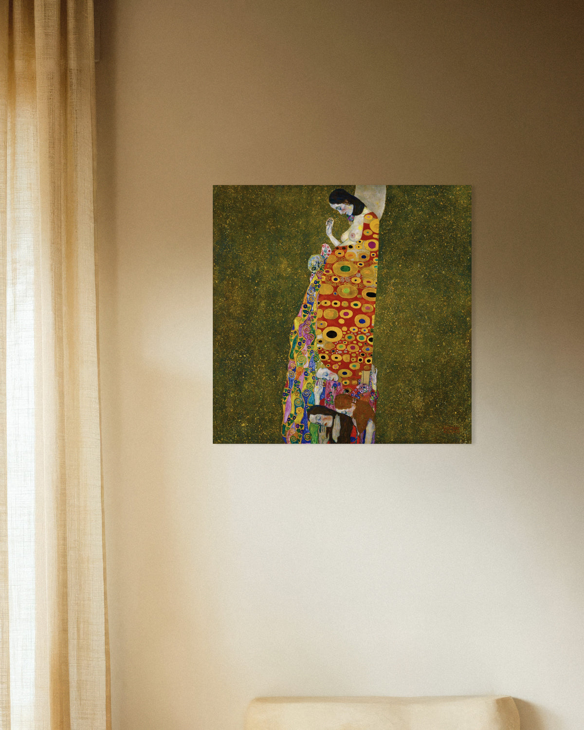 Poster De hoop II (1907–1908) van Gustav Klimt