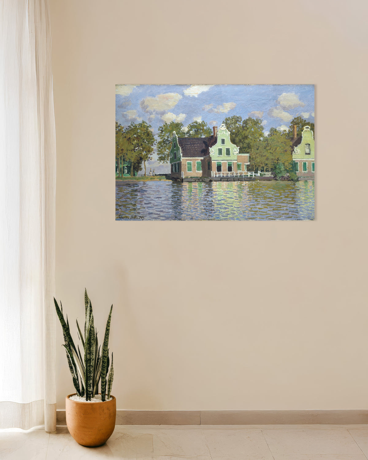 Affiche Maisons au bord de la Zaan (1871) de Claude Monet
