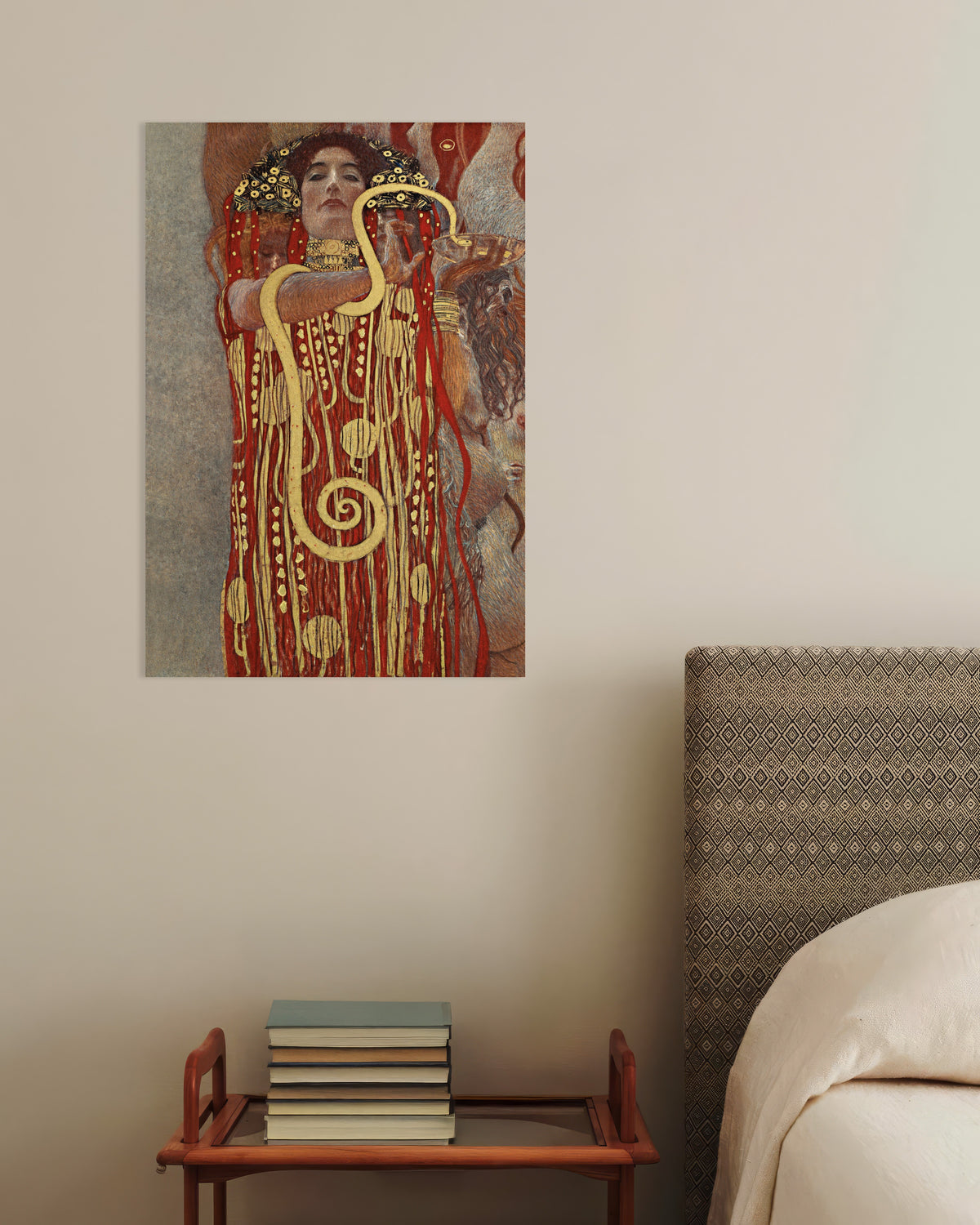 Poster Hygieia, detail van De Geneeskunde (1907) van Gustav Klimt