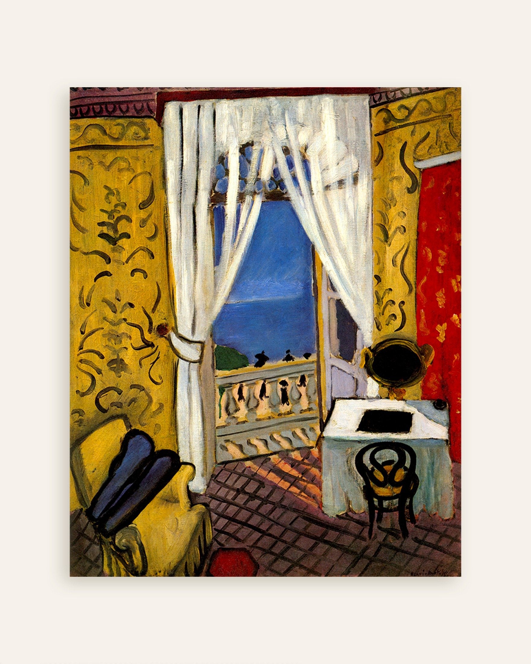 Poster of Interior with a Violin Case (1918-1919) by Henri Matisse, thumbnail