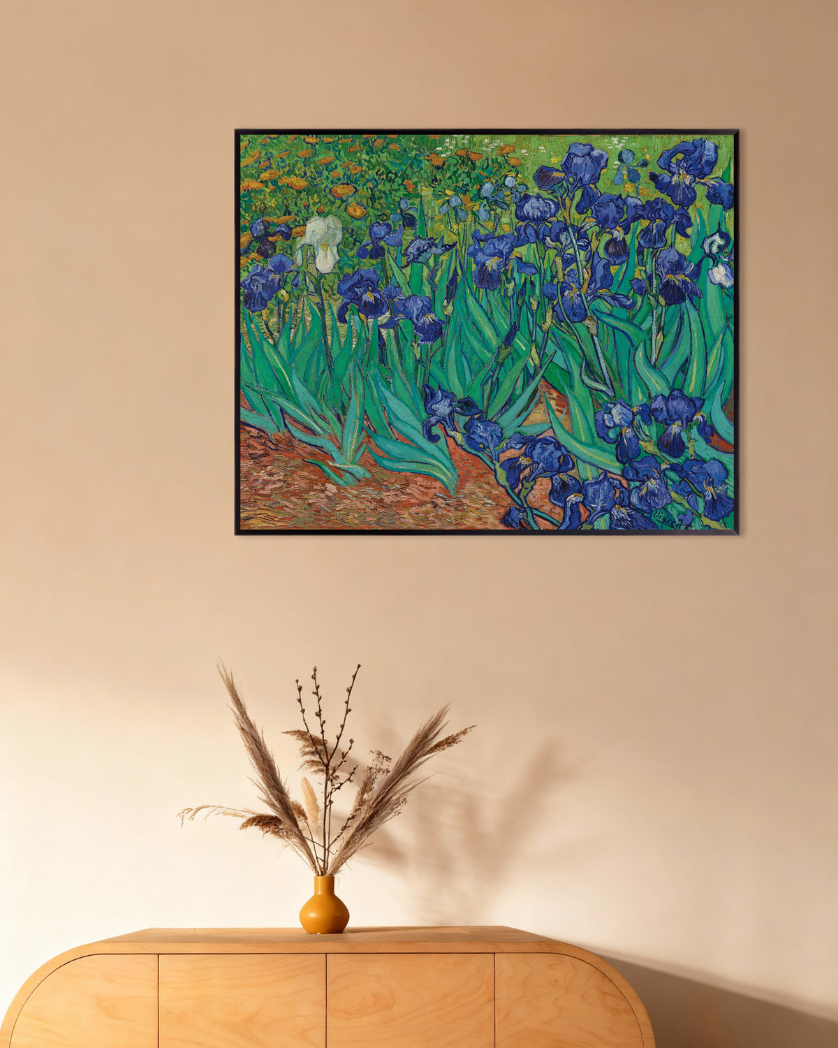 Poster Iris (1889) de Vincent van Gogh, avec un cadre en métal