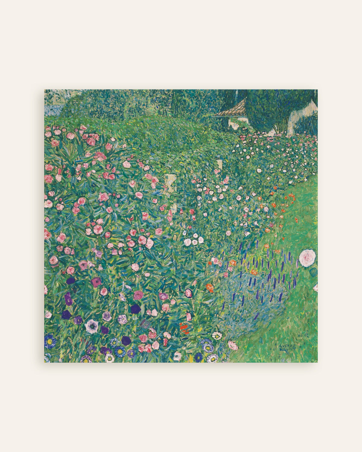 Poster Italiaans tuinlandschap (1913) van Gustav Klimt, miniatuur