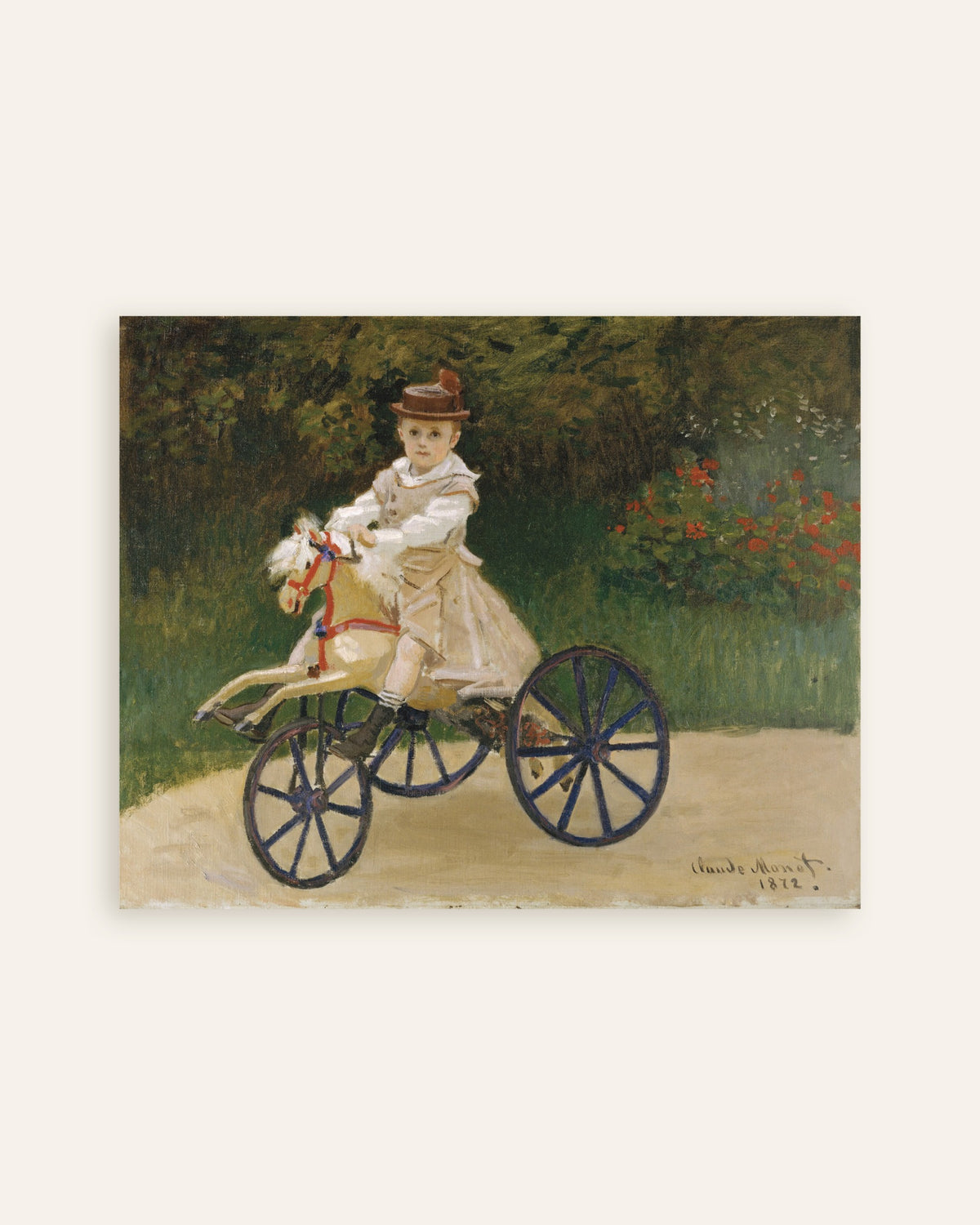 Affiche Jean Monet sur son cheval mécanique (1872) de Claude Monet, miniature