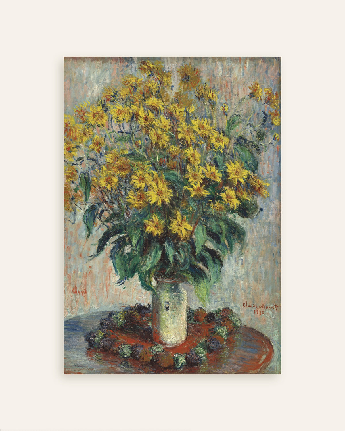 Affiche Fleurs de topinambours (1880) de Claude Monet, miniature