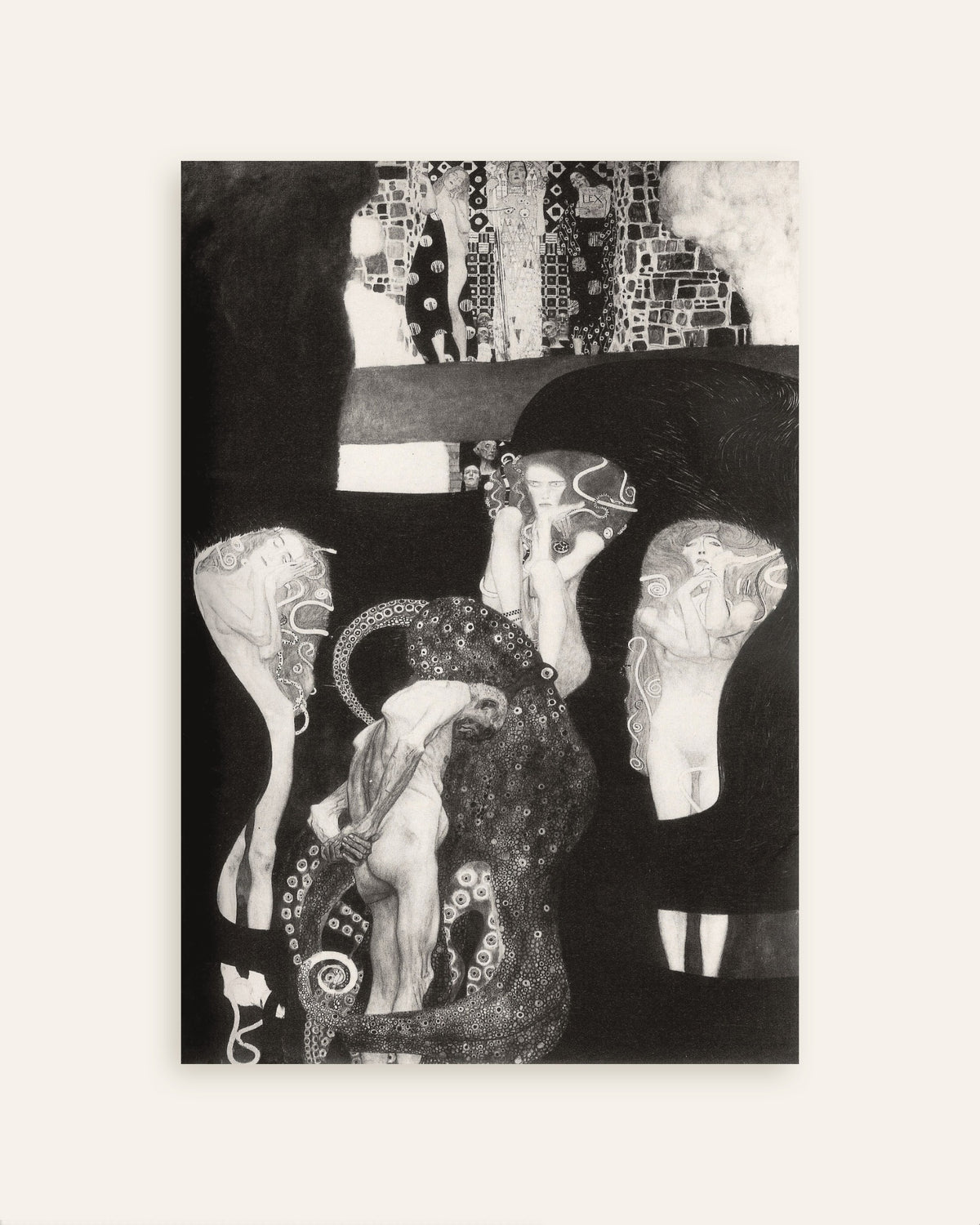 Affiche La Jurisprudence (1907) de Gustav Klimt, miniature