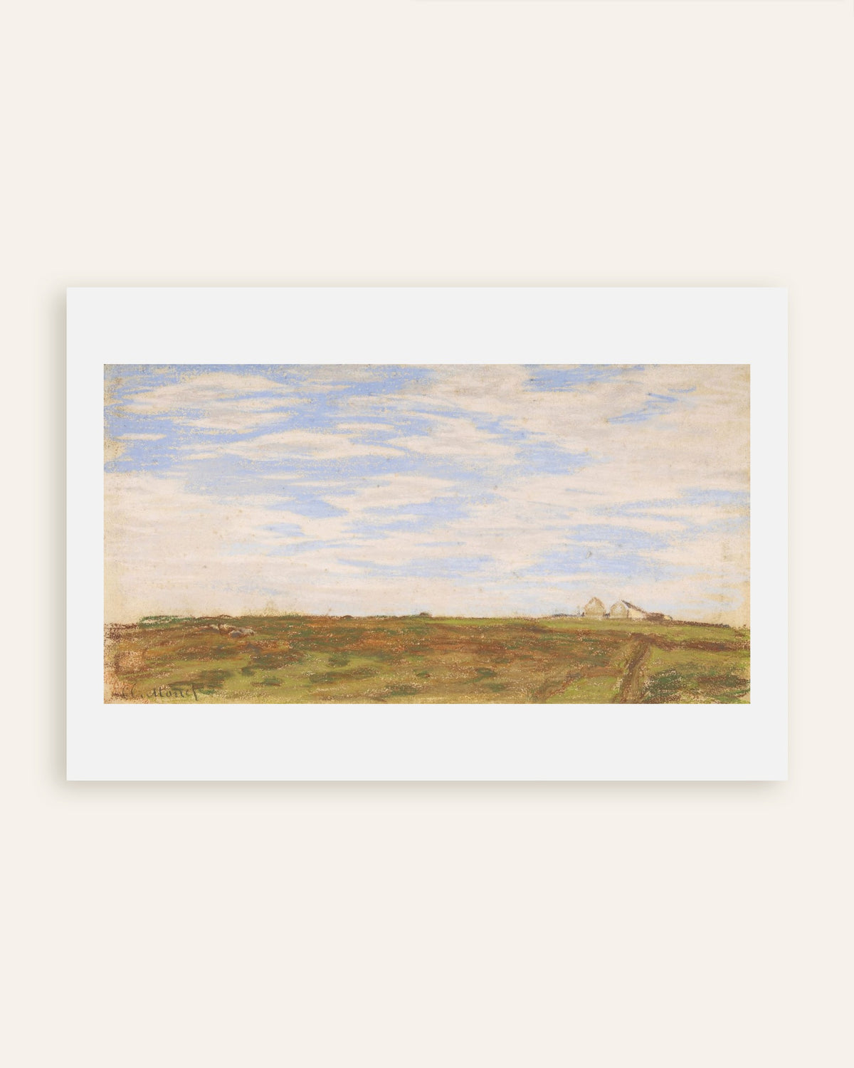 Poster Landschap (1864–1866) van Claude Monet, miniatuur