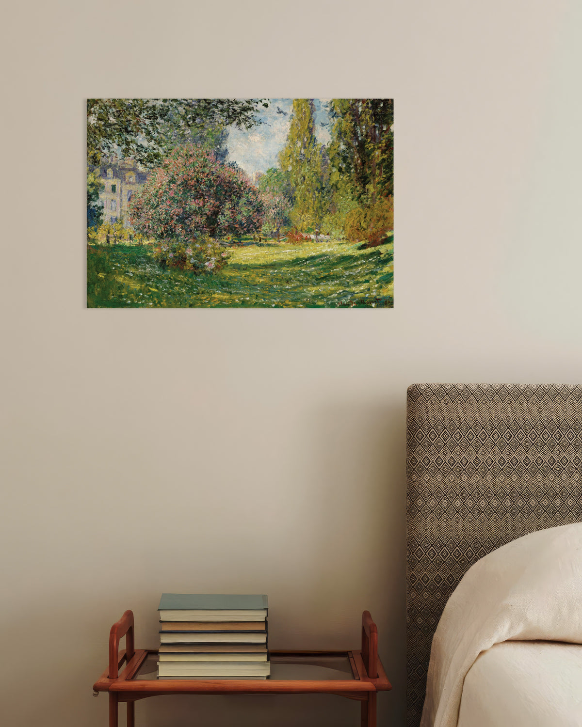 Poster Landschap, het Parc Monceau (1876) van Claude Monet