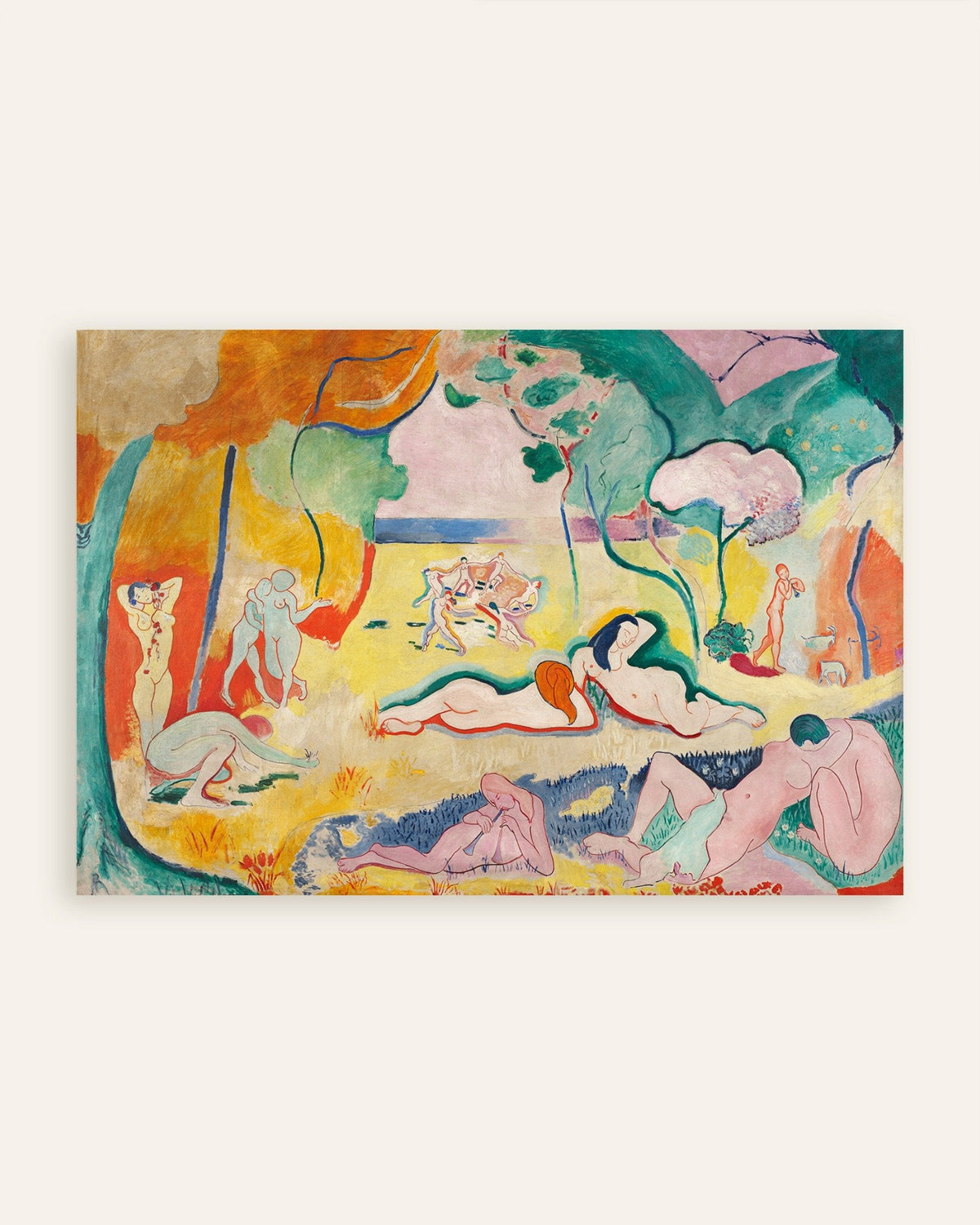 Poster van Le bonheur de vivre (De vreugde van het leven) (1905) van Henri Matisse, miniatuur