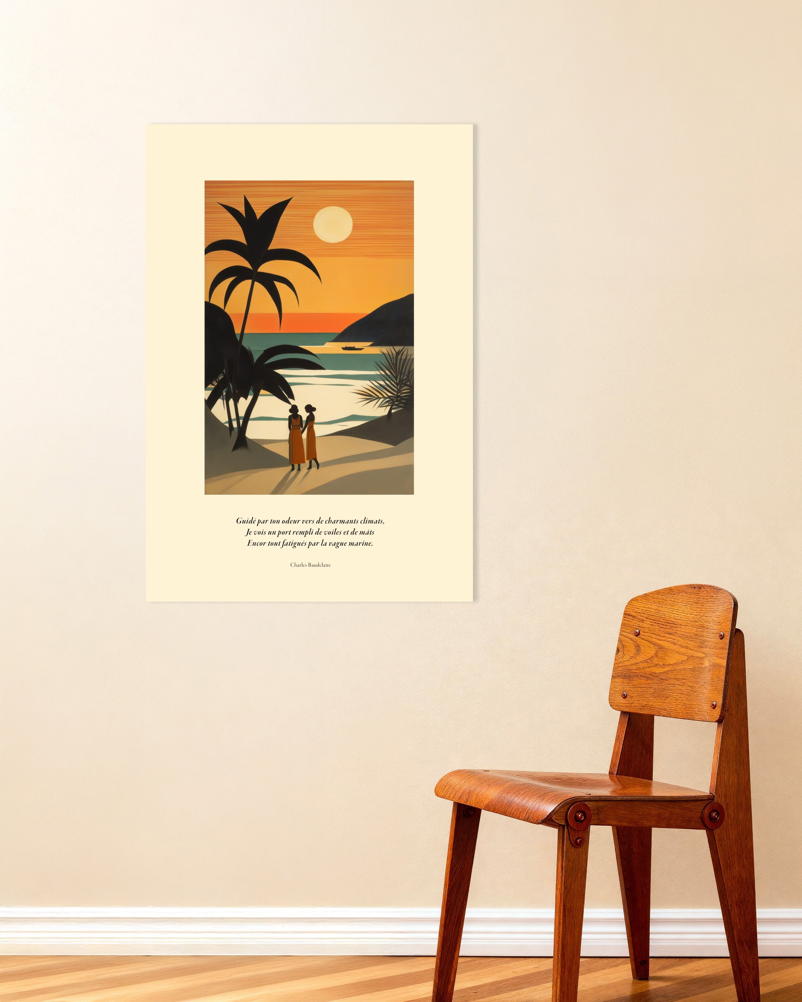 Poster of Led by your fragrance to those charming climes, Baudelaire - Poster, french