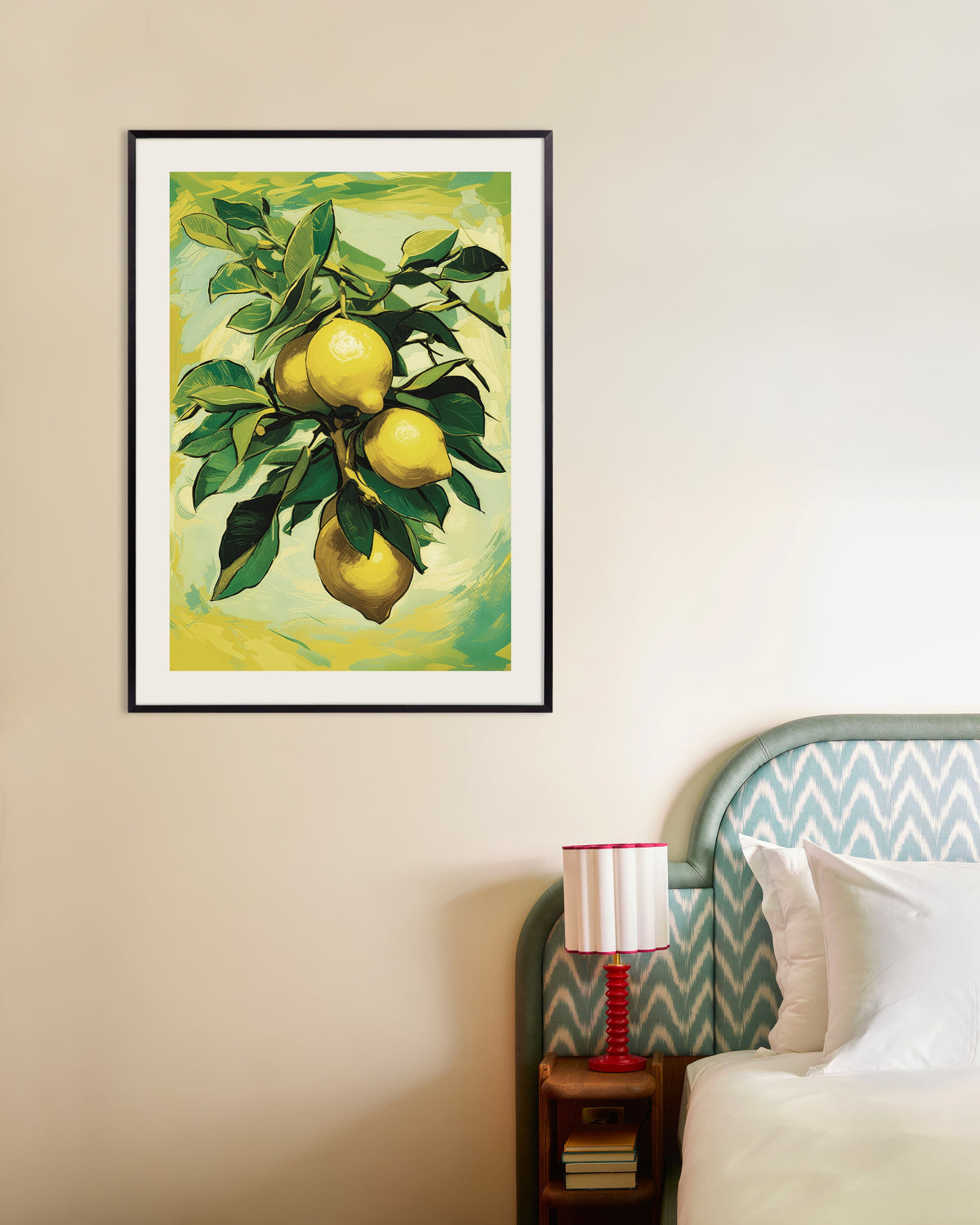 Poster de Citrons de Sorrente, poster avec cadre métallique