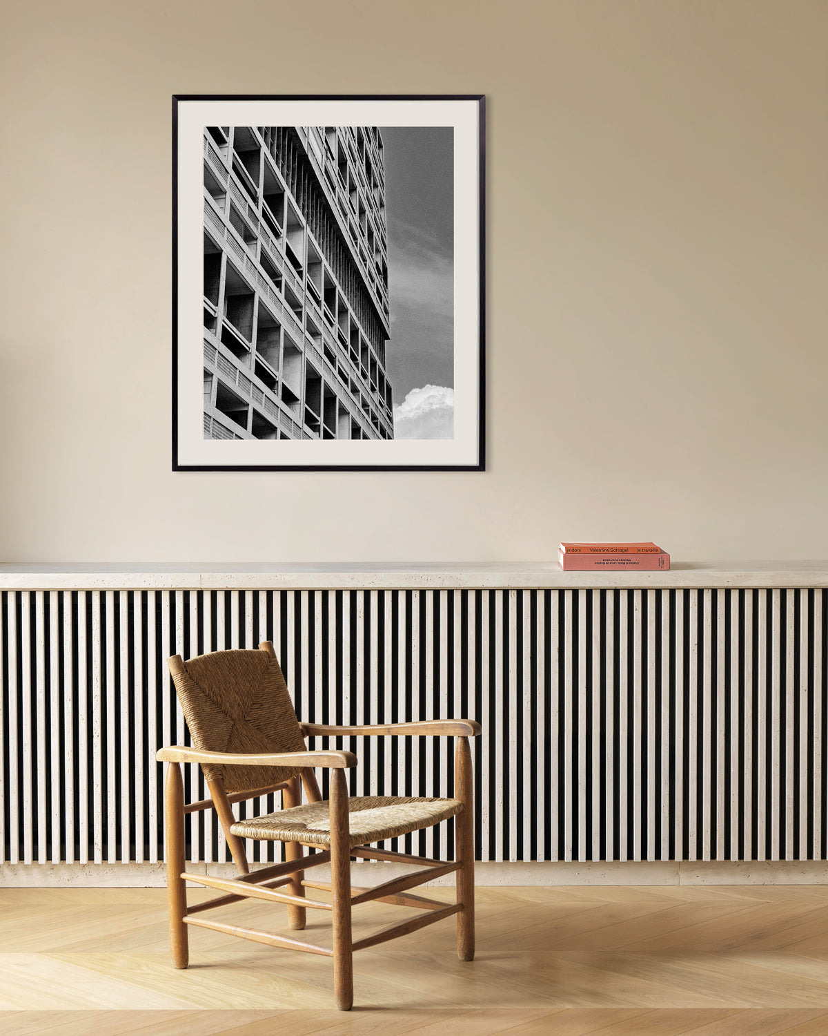 Poster ‘Loggia’s in de zon’, met metalen lijst