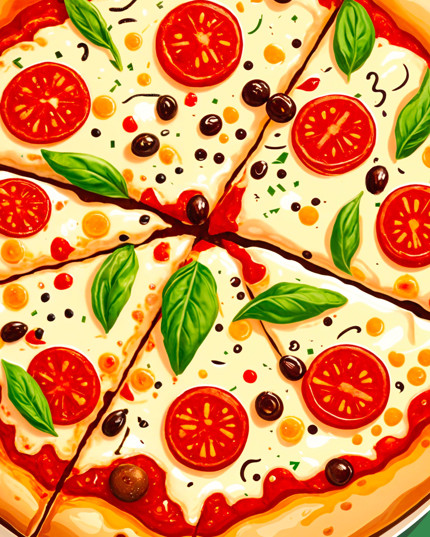Affiche Pizza, Margherita