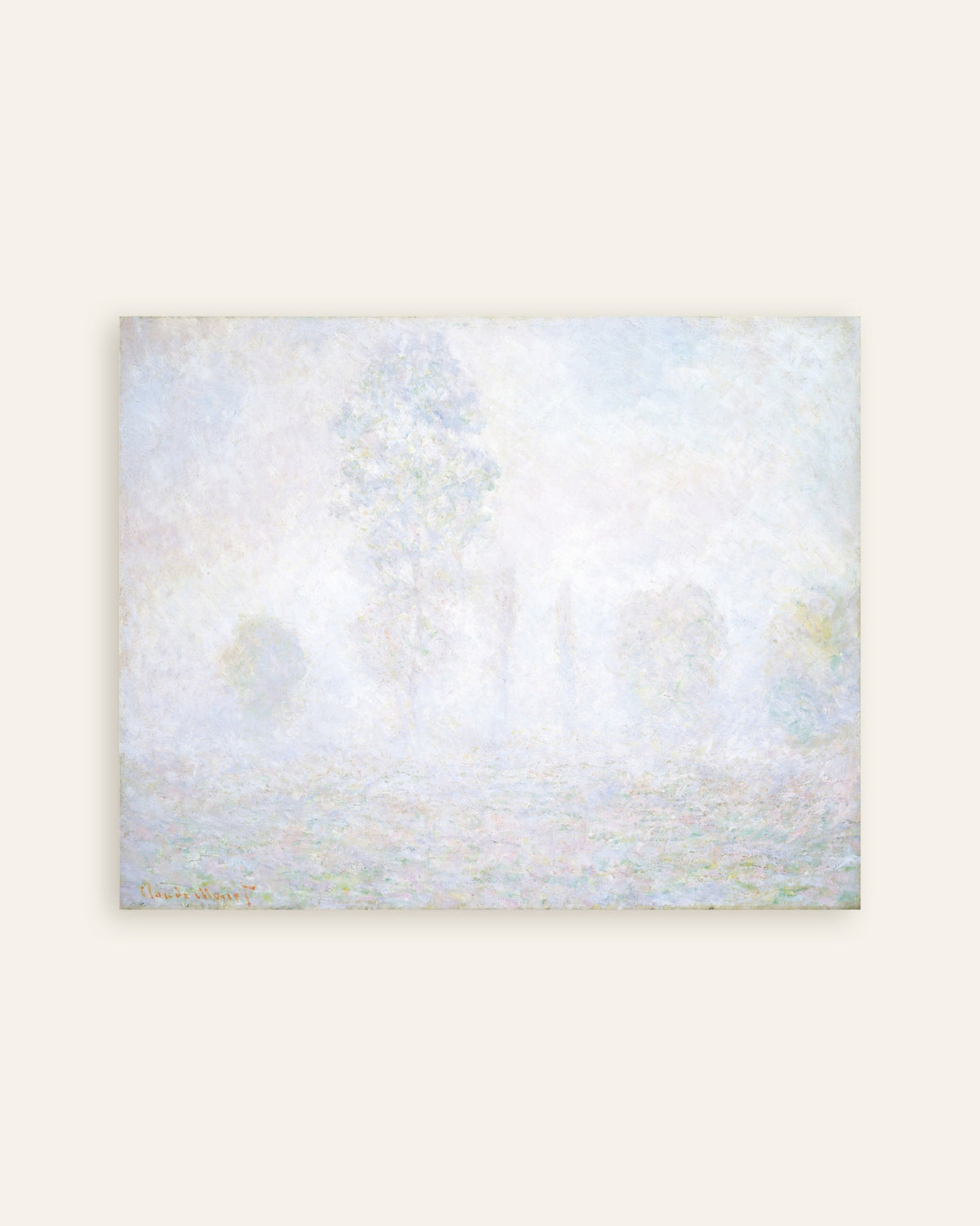 Poster Ochtendnevel (1888) van Claude Monet, miniatuur