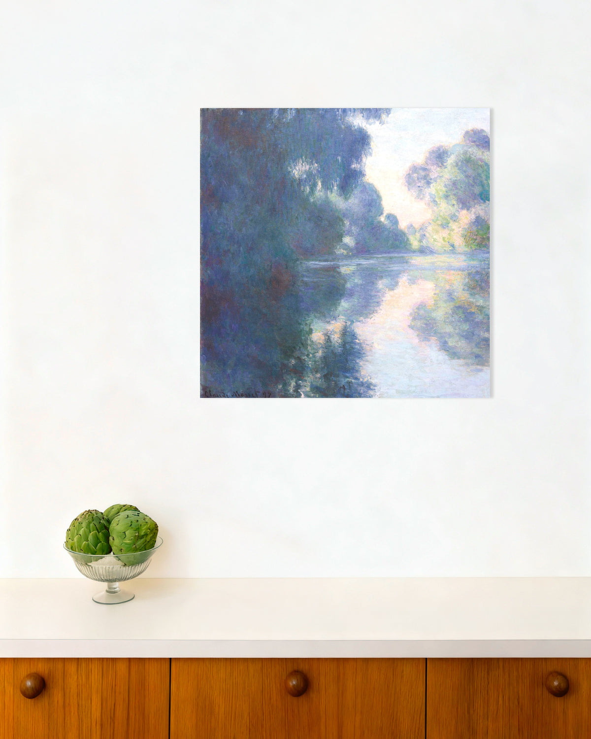 Poster Ochtend aan de Seine (1897) van Claude Monet