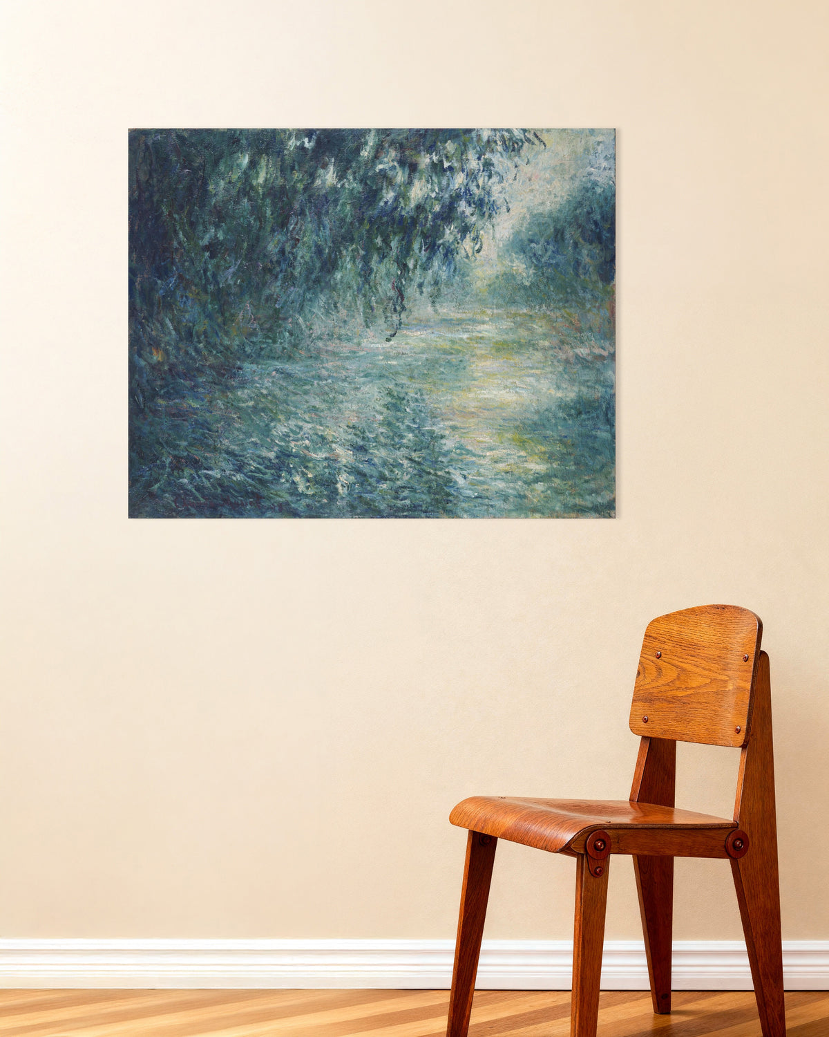 Poster Ochtend aan de Seine (1898) van Claude Monet