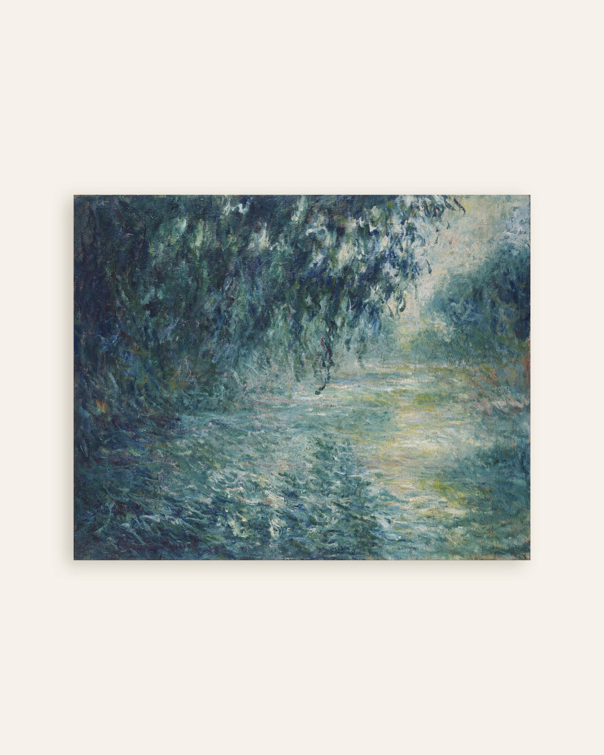 Poster Ochtend aan de Seine (1898) van Claude Monet, miniatuur