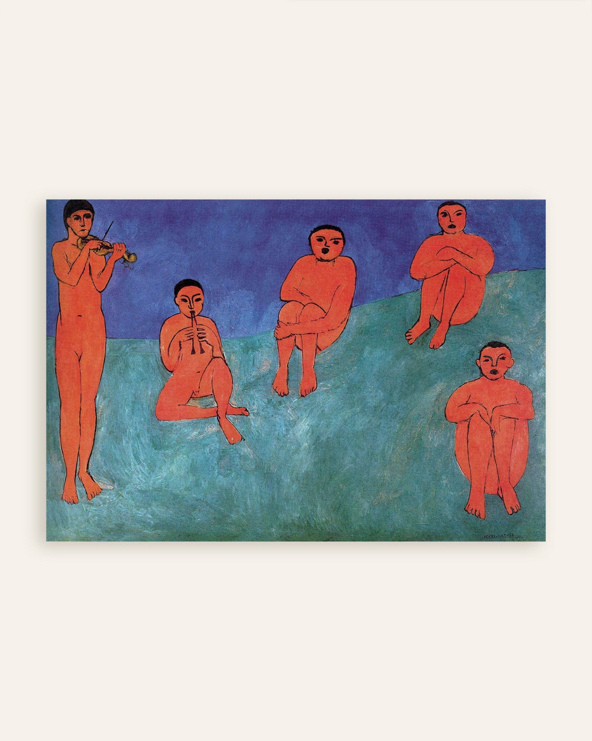 Poster van Muziek (1910) van Henri Matisse, miniatuur