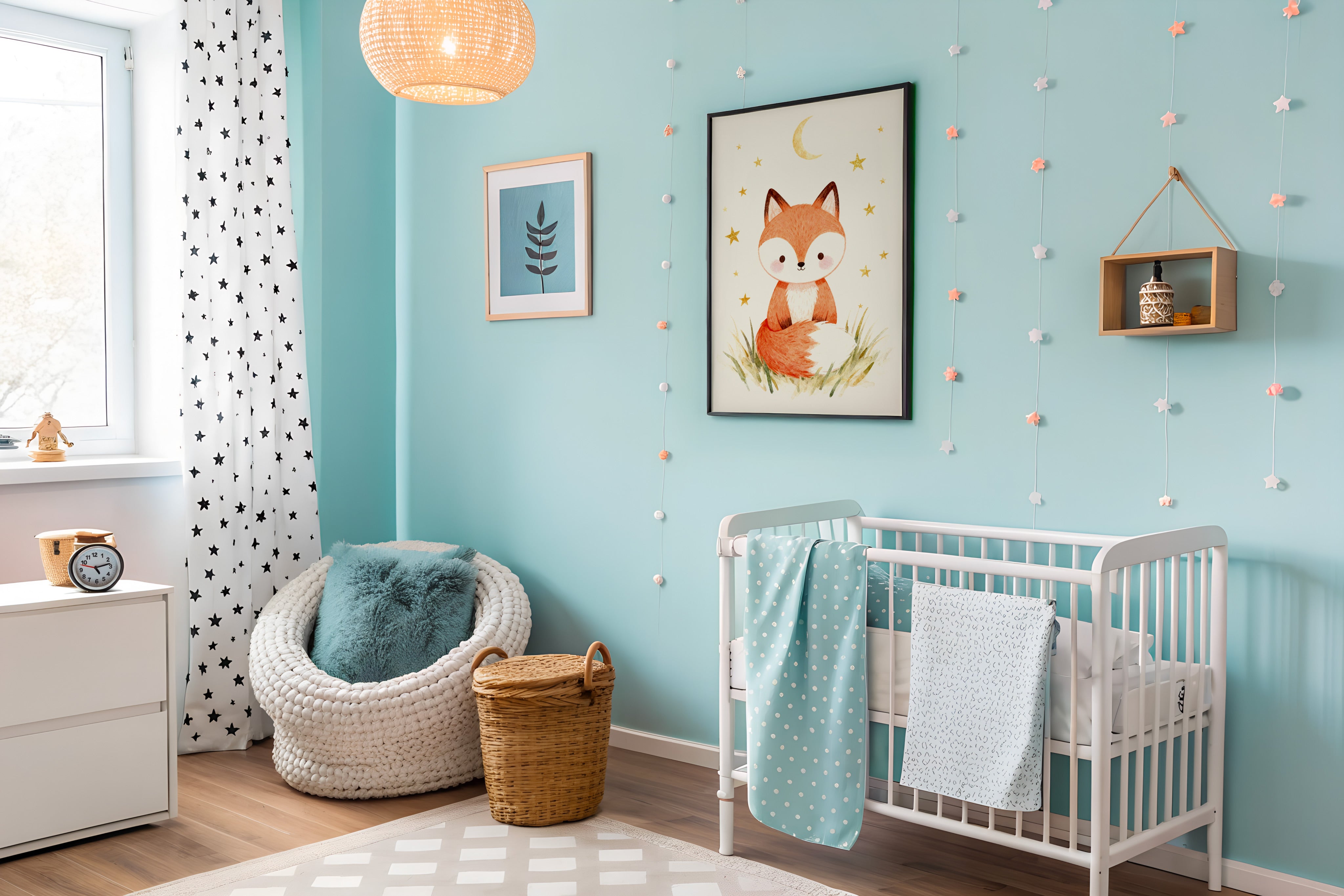 Vos Poster - Bosrijke Kinderkamer Muurdecoratie