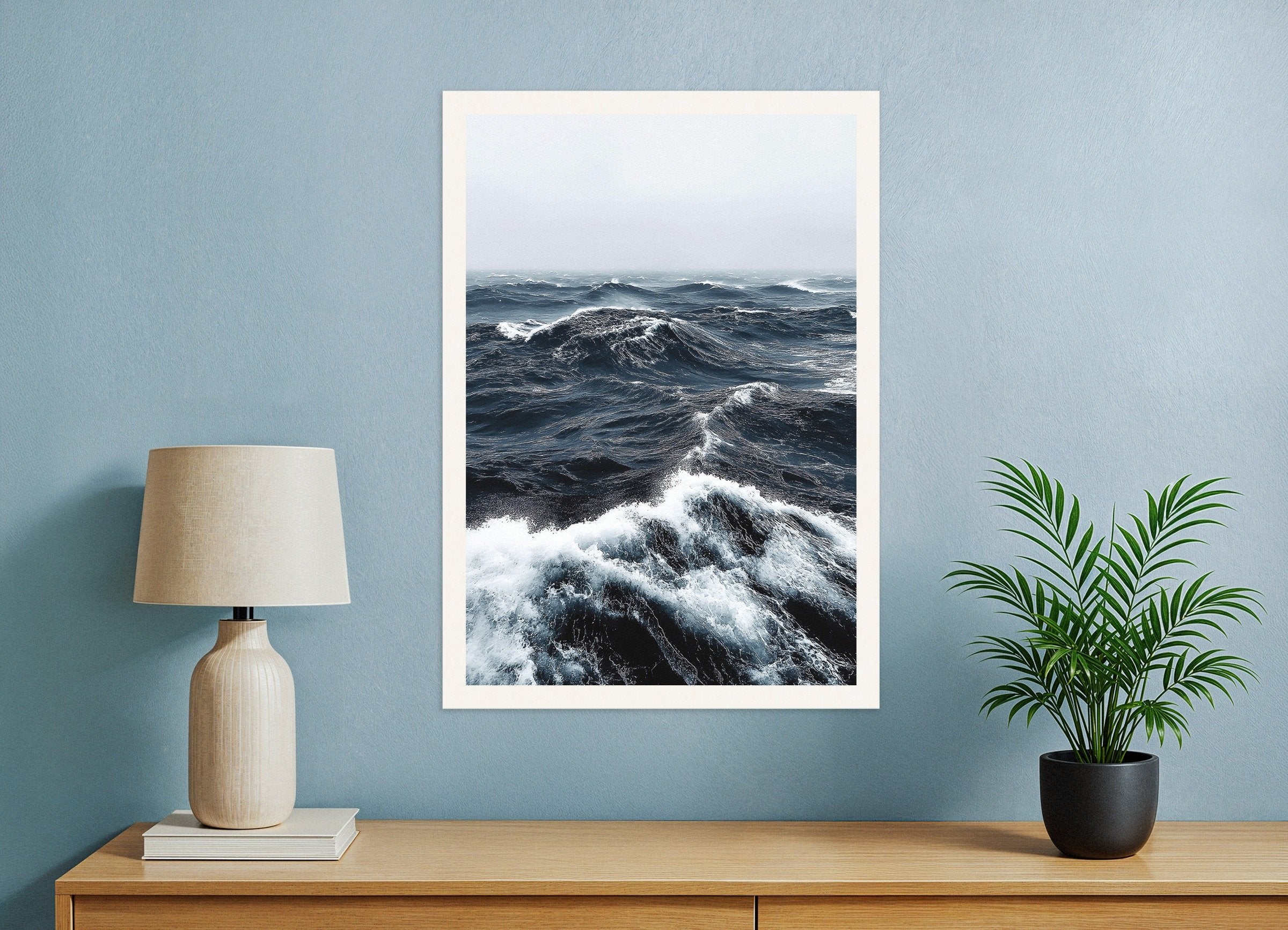 Poster of Ocean waves photography print