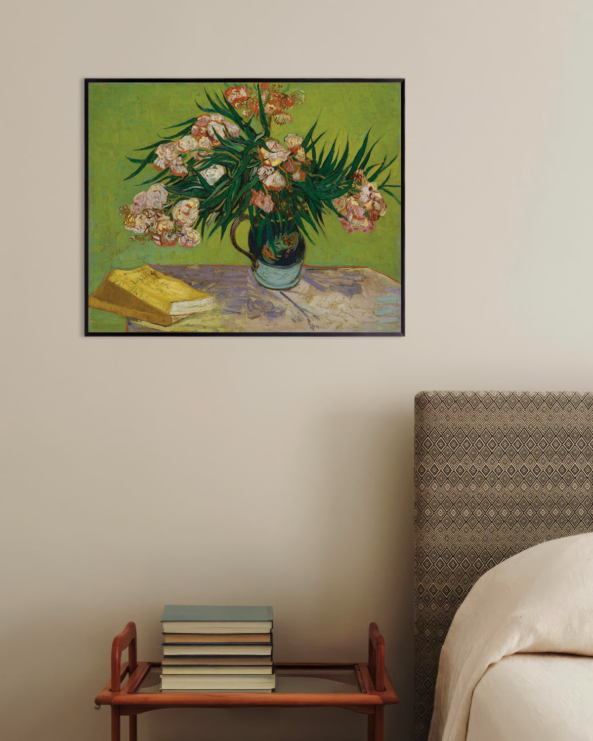Poster van Oleanders (1888) van Vincent van Gogh, met metalen lijst
