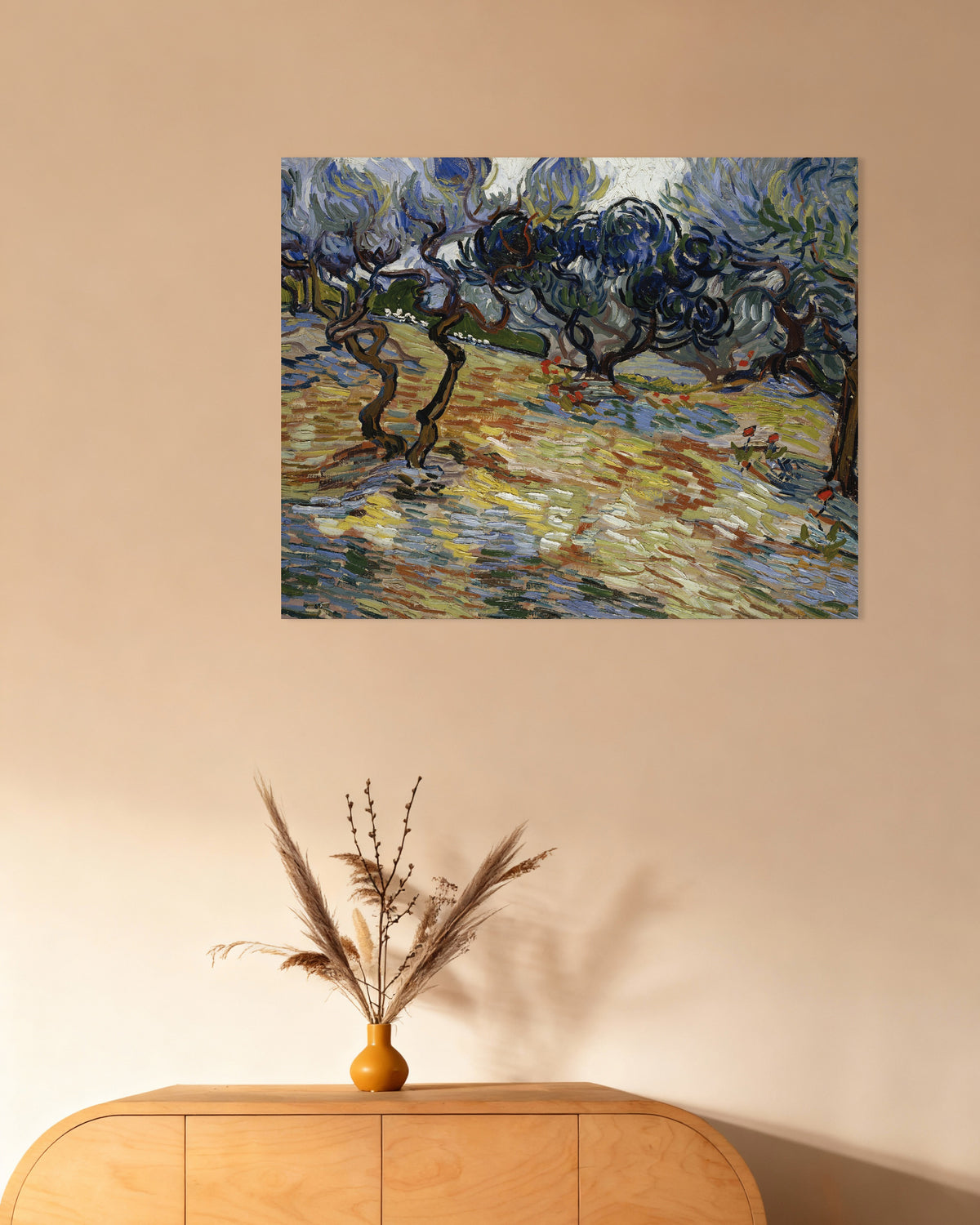 Poster van Olijfbomen (1889) van Vincent van Gogh