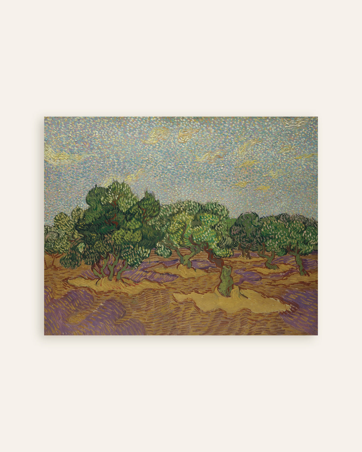 Poster d’Oliviers sous un ciel pâle (1889) de Vincent van Gogh, vignette