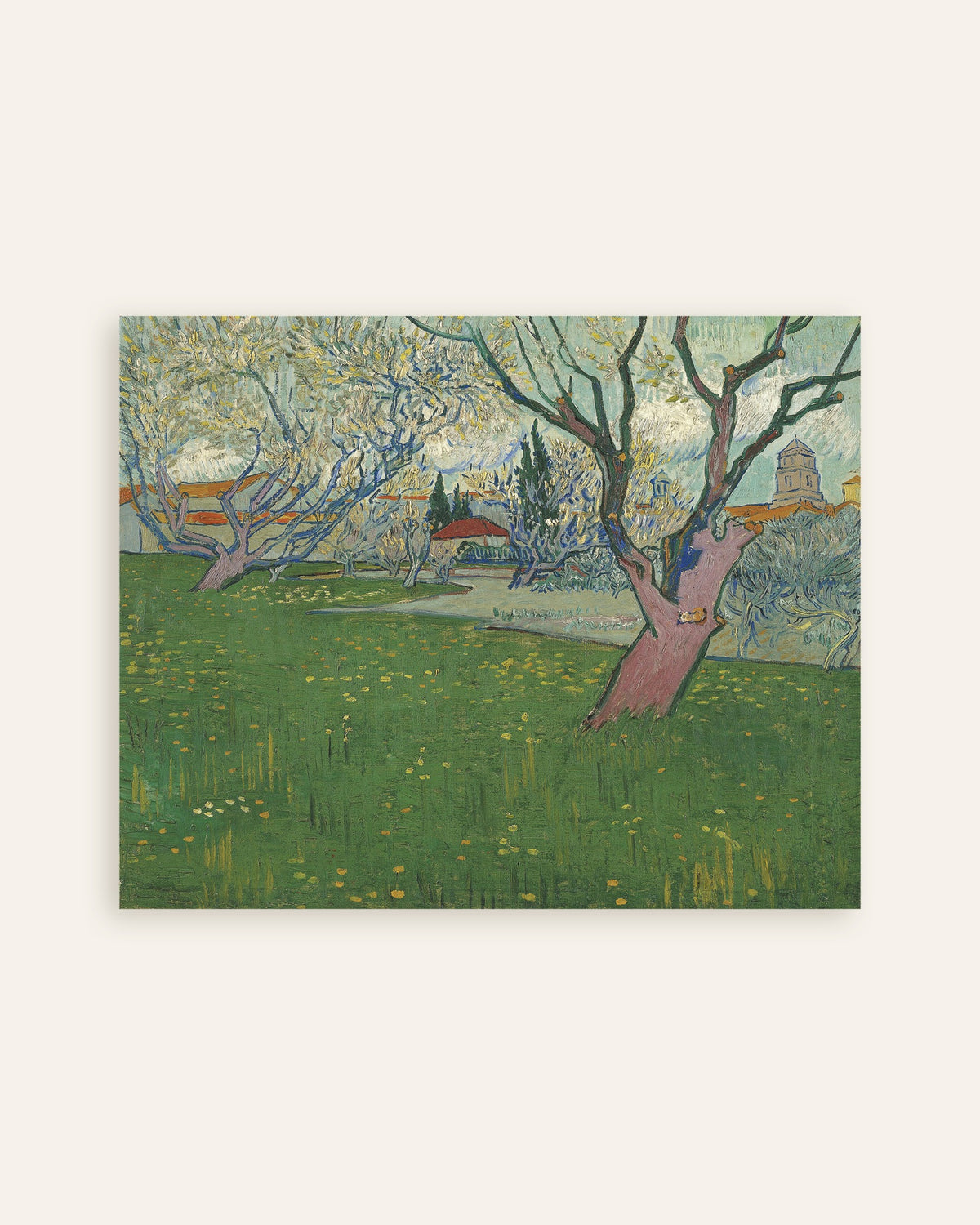 Poster de Verger en fleurs avec vue sur Arles (1889) de Vincent van Gogh, en vignette