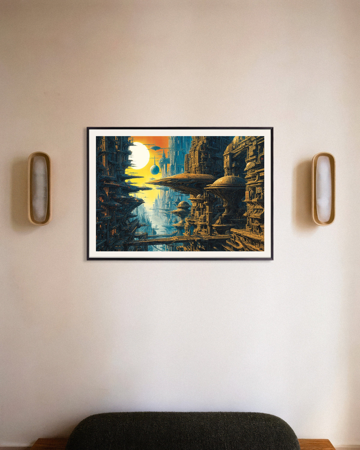 Poster of Other Worlds Than These - tribute to Métal Hurlant 03 - Poster, with metal frame