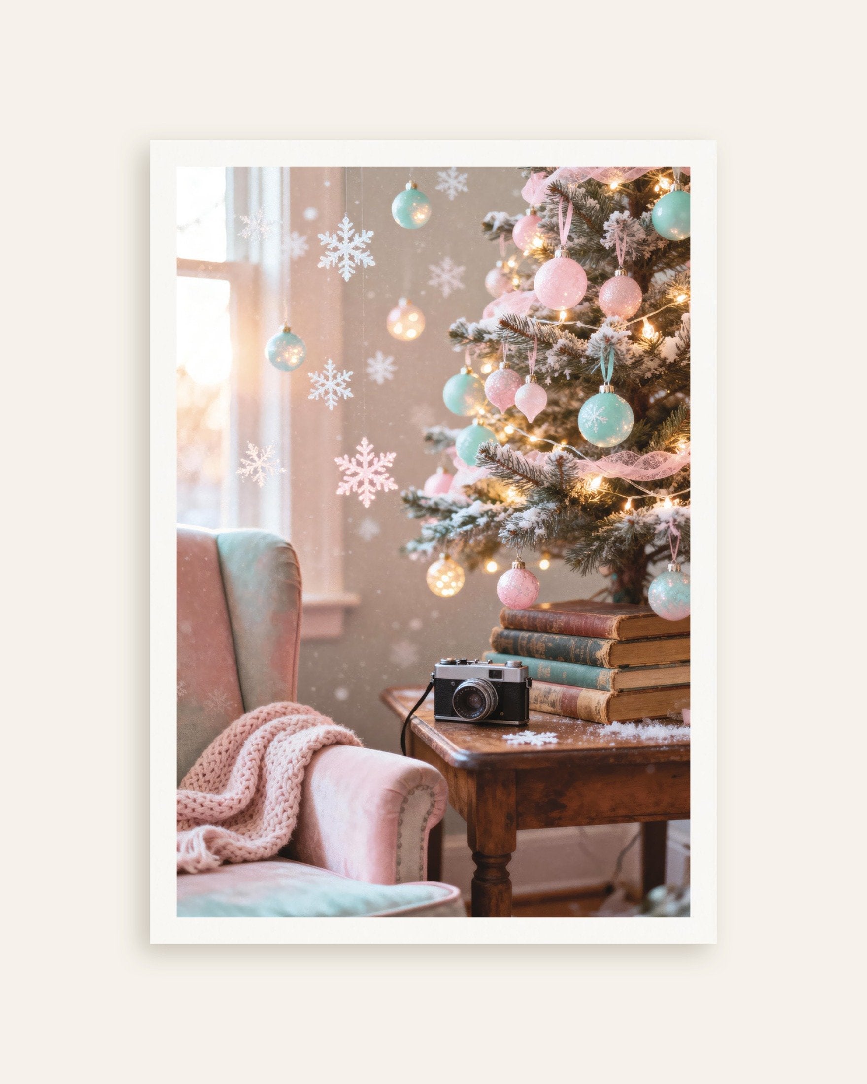Poster of Pastel Christmas tree poster, thumbnail