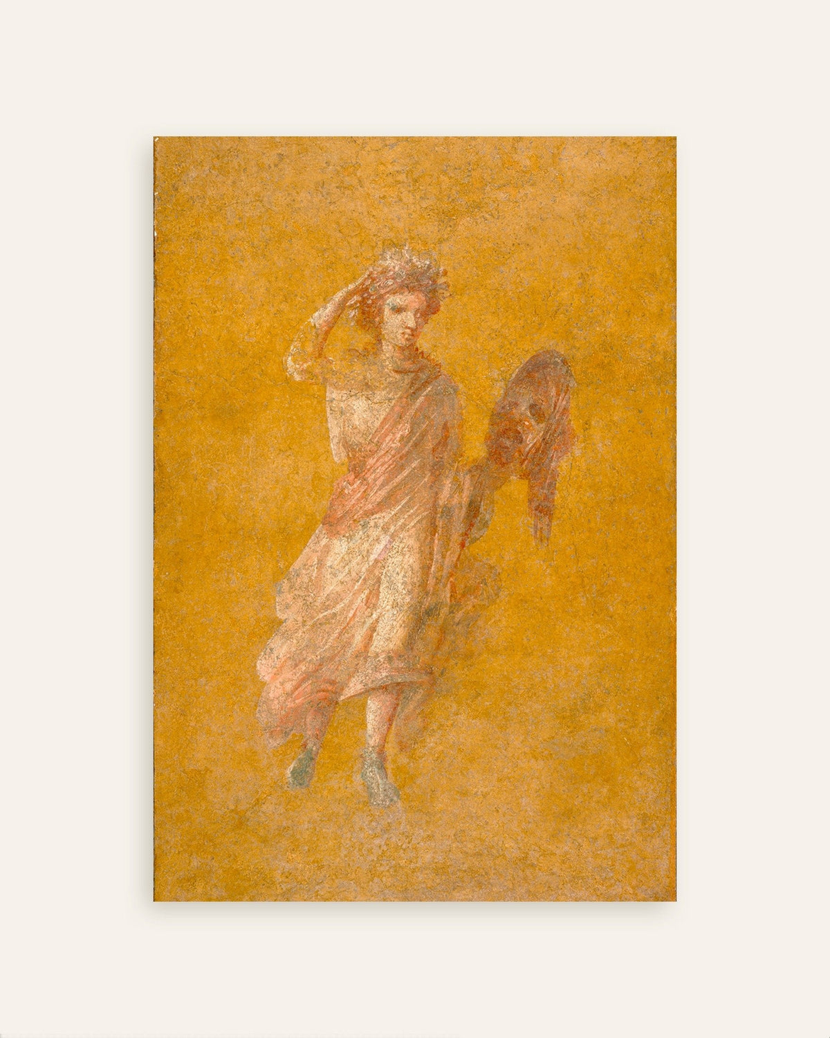 Poster van het frescofragment met de muze Melpomene uit Pompeii