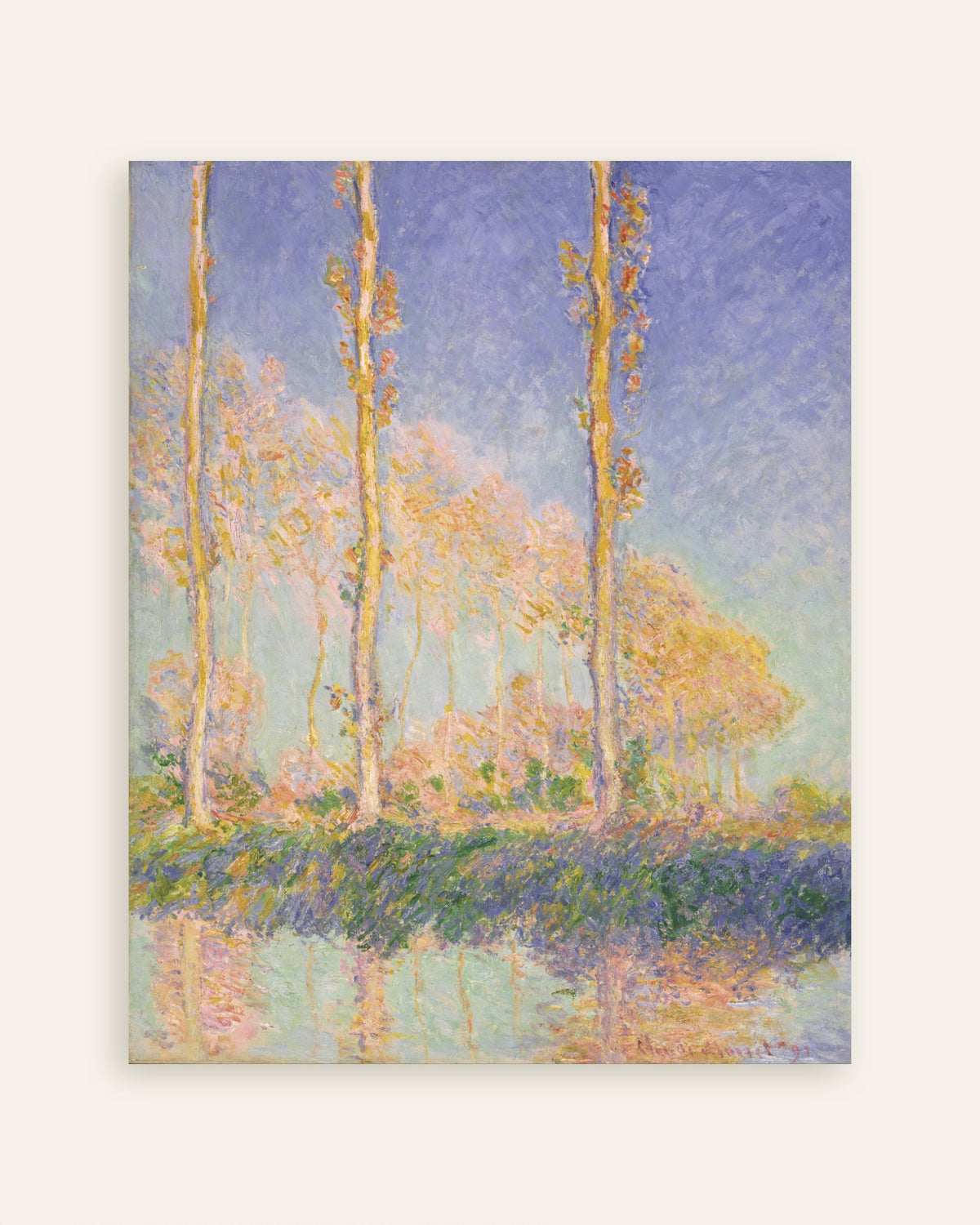 Affiche Les Peupliers (1891) de Claude Monet, miniature