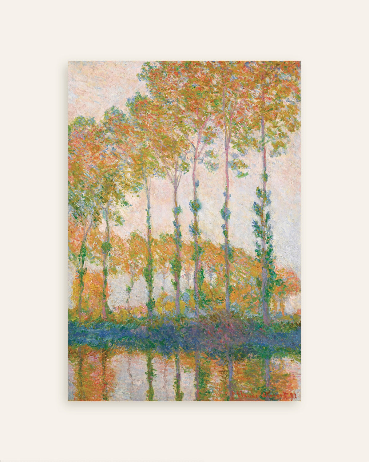 Affiche Peupliers au bord de l'Epte, automne (1891) de Claude Monet, miniature