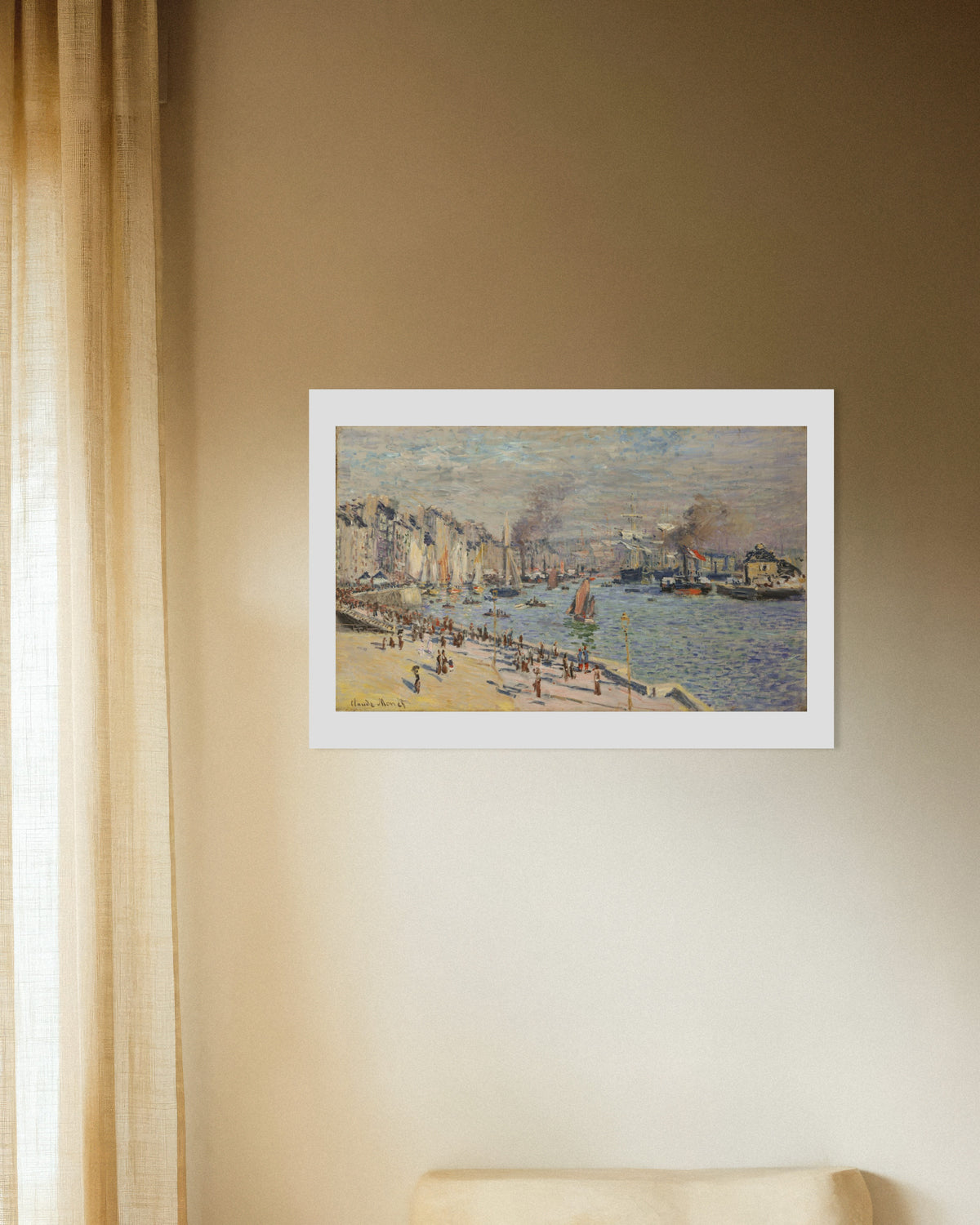 Poster De haven van Le Havre (1874) van Claude Monet