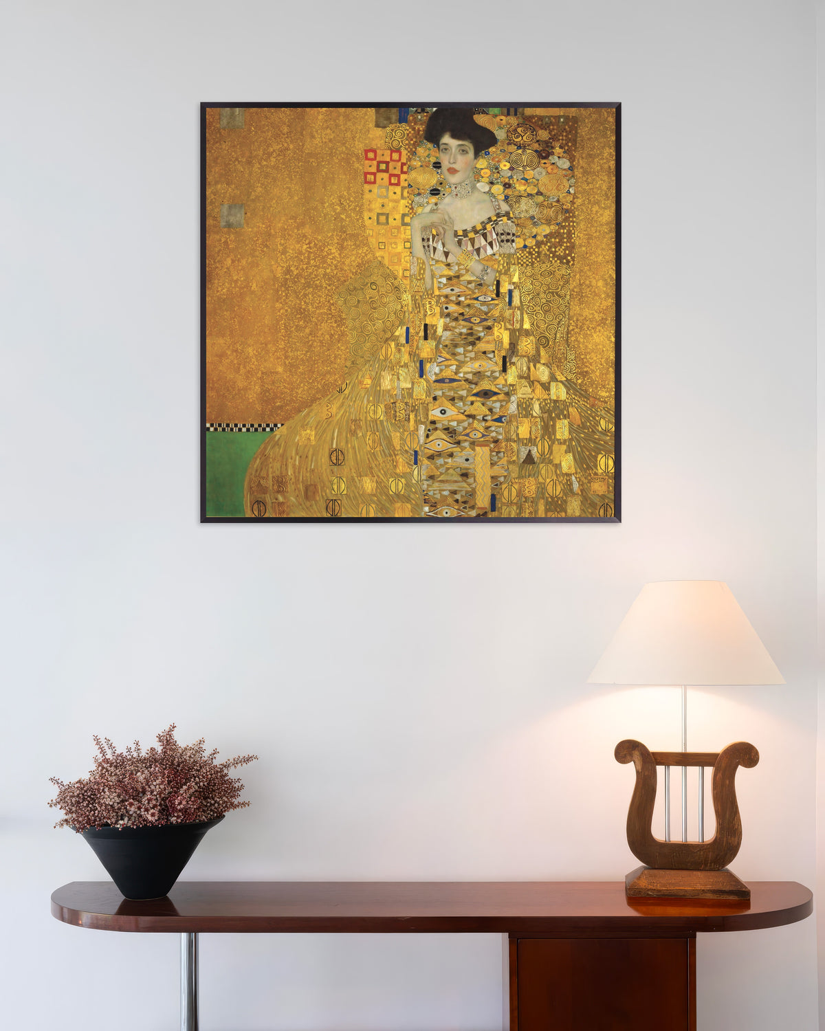 Affiche Portrait d'Adele Bloch-Bauer I (1907) de Gustav Klimt, avec un cadre en métal
