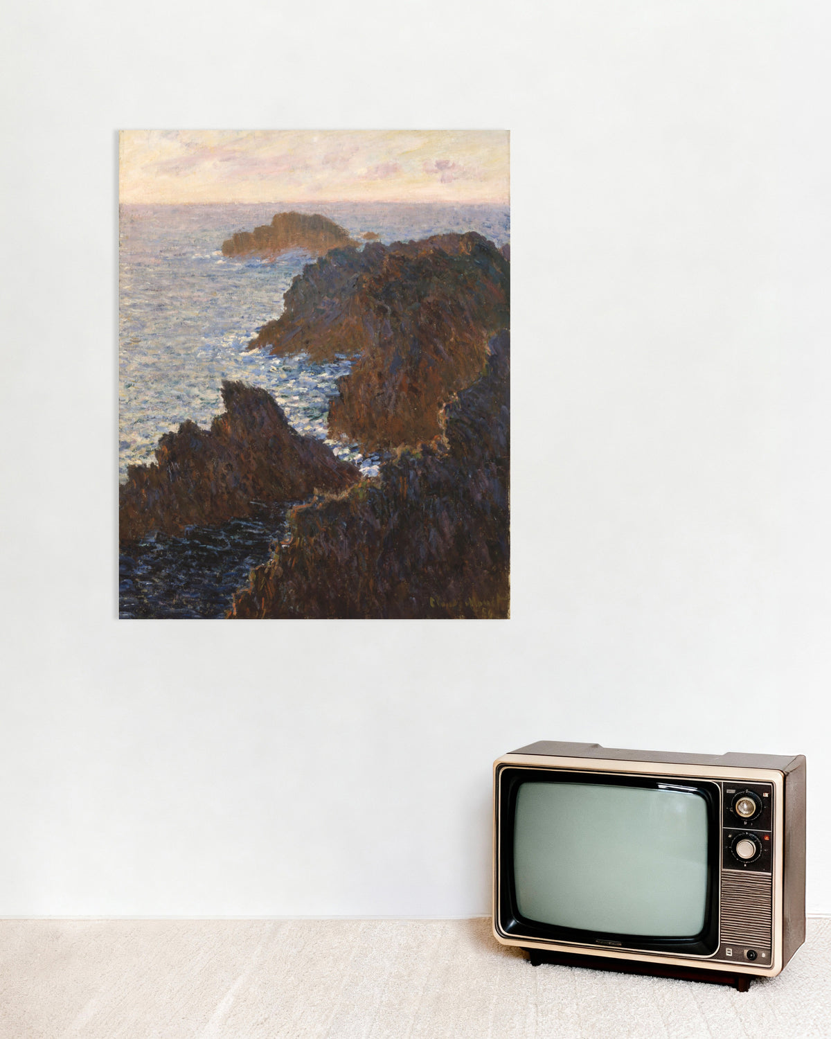 Affiche Rochers à Belle-Île, Port-Domois (1886) de Claude Monet